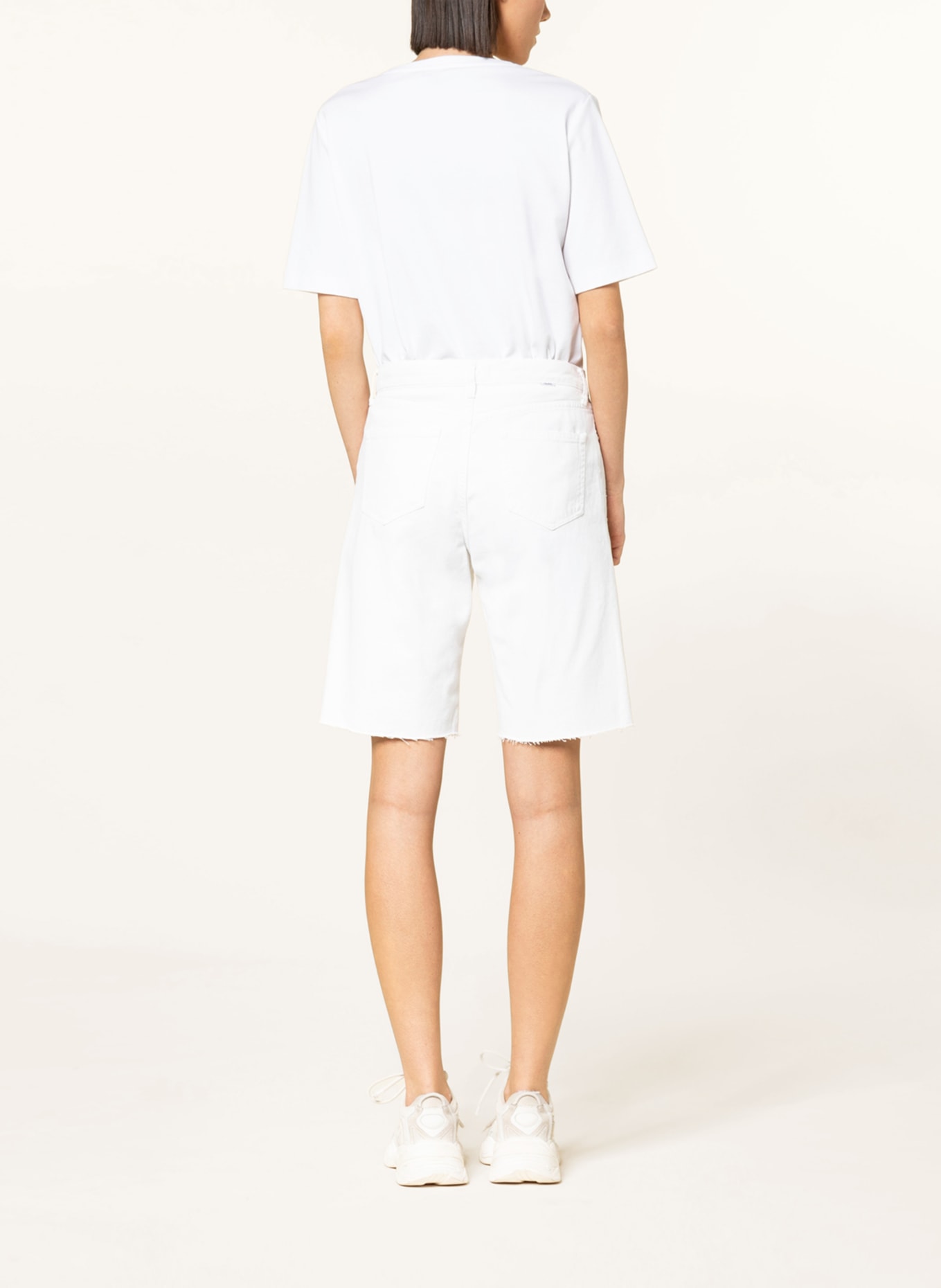 THE.NIM STANDARD Denim shorts KELLY, Color: C001B White (Image 3)