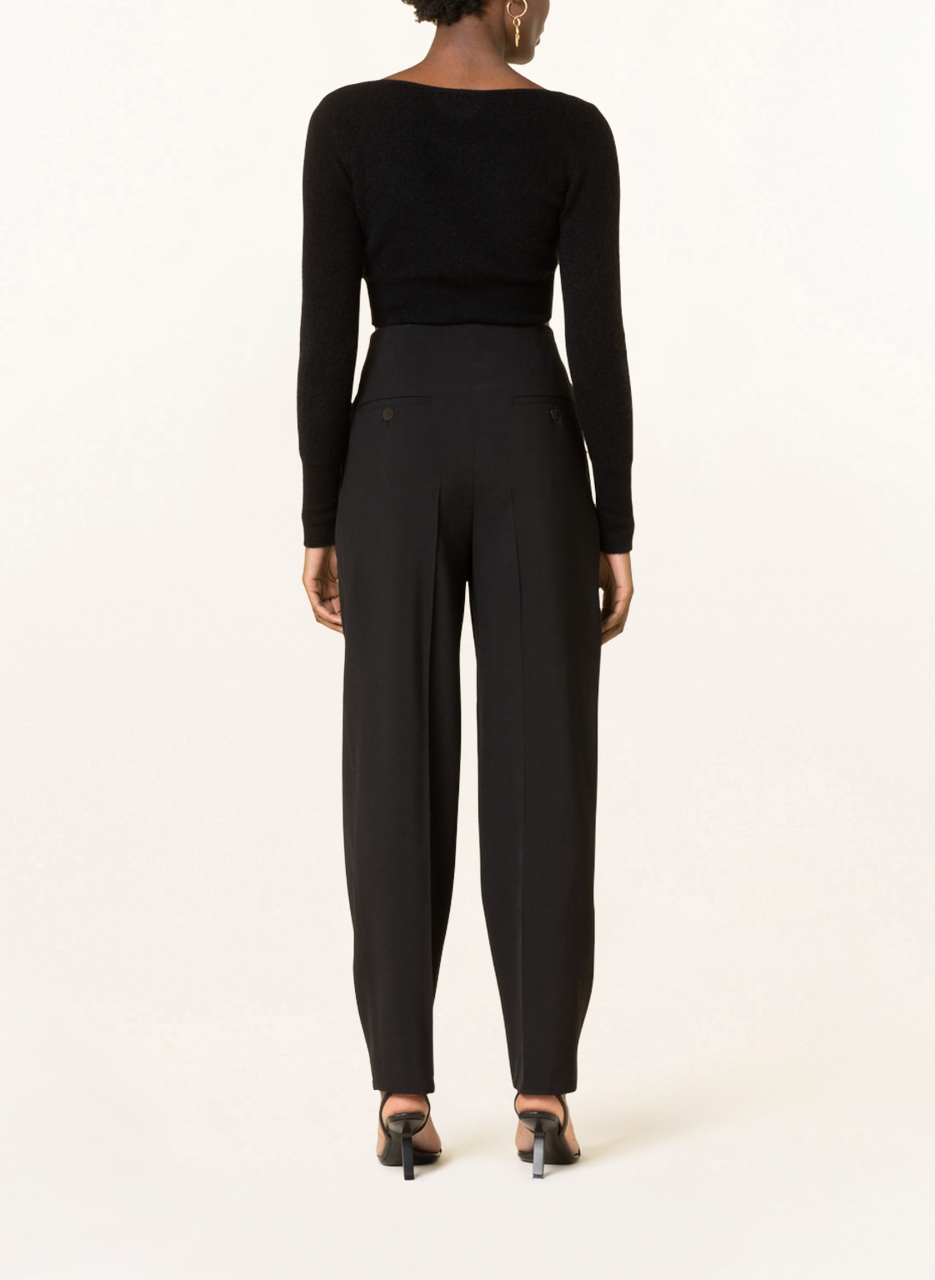 JACQUEMUS Cropped cardigan with mohair, Color: BLACK (Image 3)