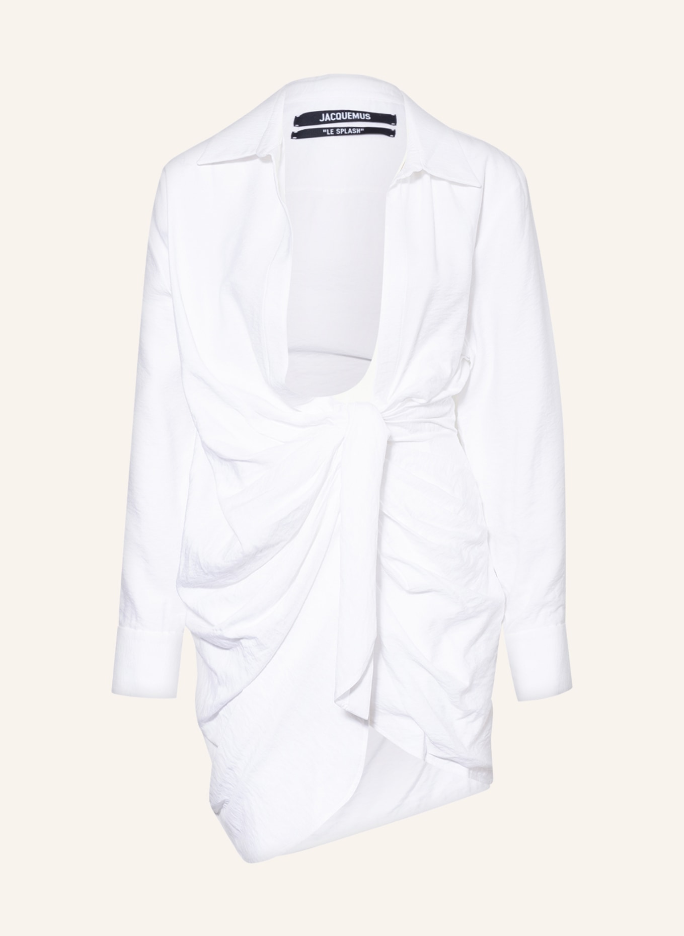 JACQUEMUS Dress in wrap look , Color: WHITE (Image 1)