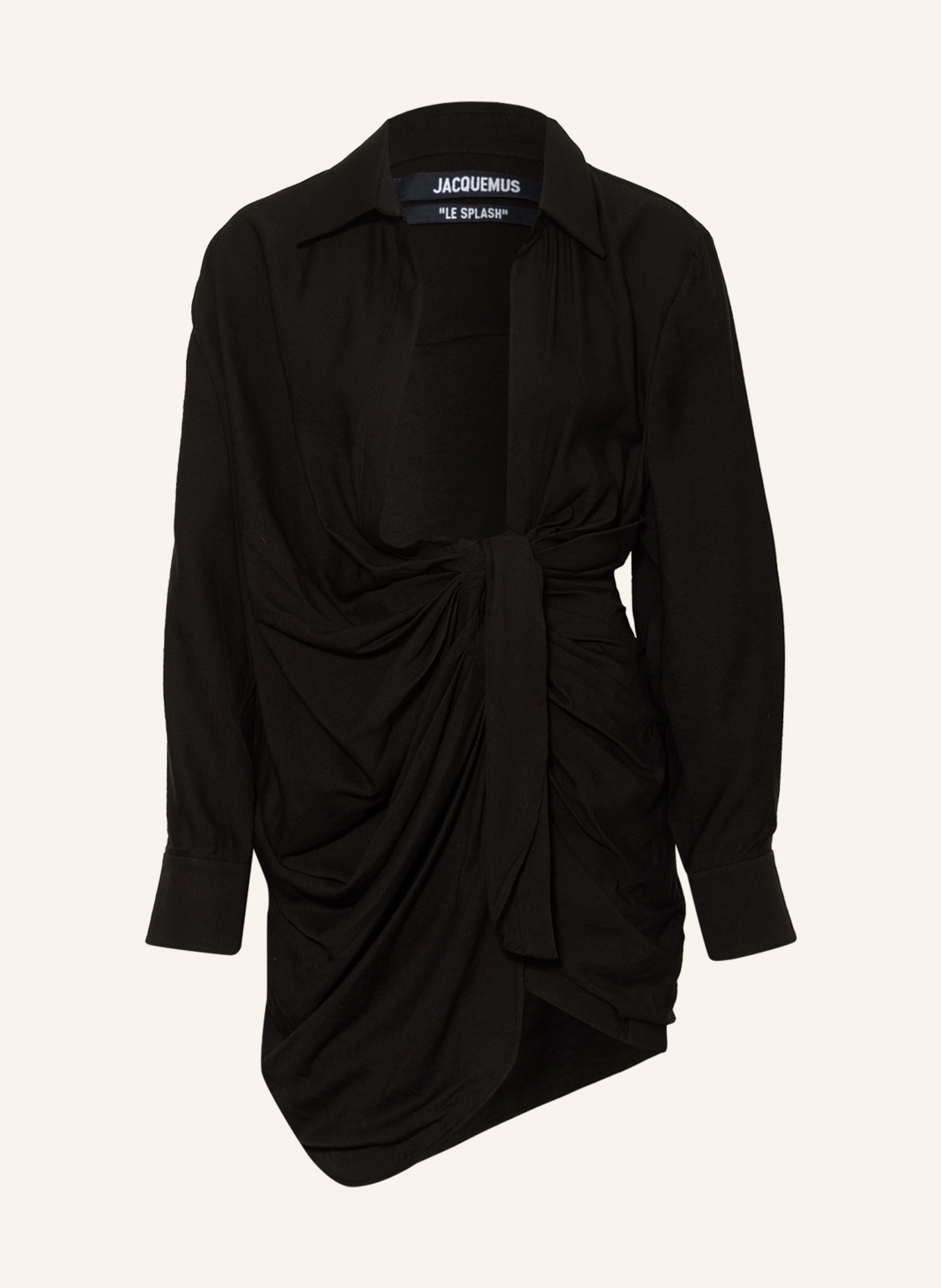 JACQUEMUS Dress in wrap look , Color: BLACK (Image 1)