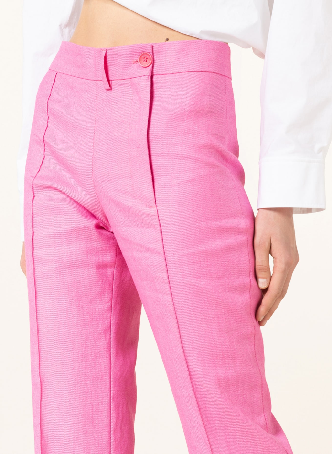 JACQUEMUS Pants LE PANTALON FRESA with linen, Color: PINK (Image 5)