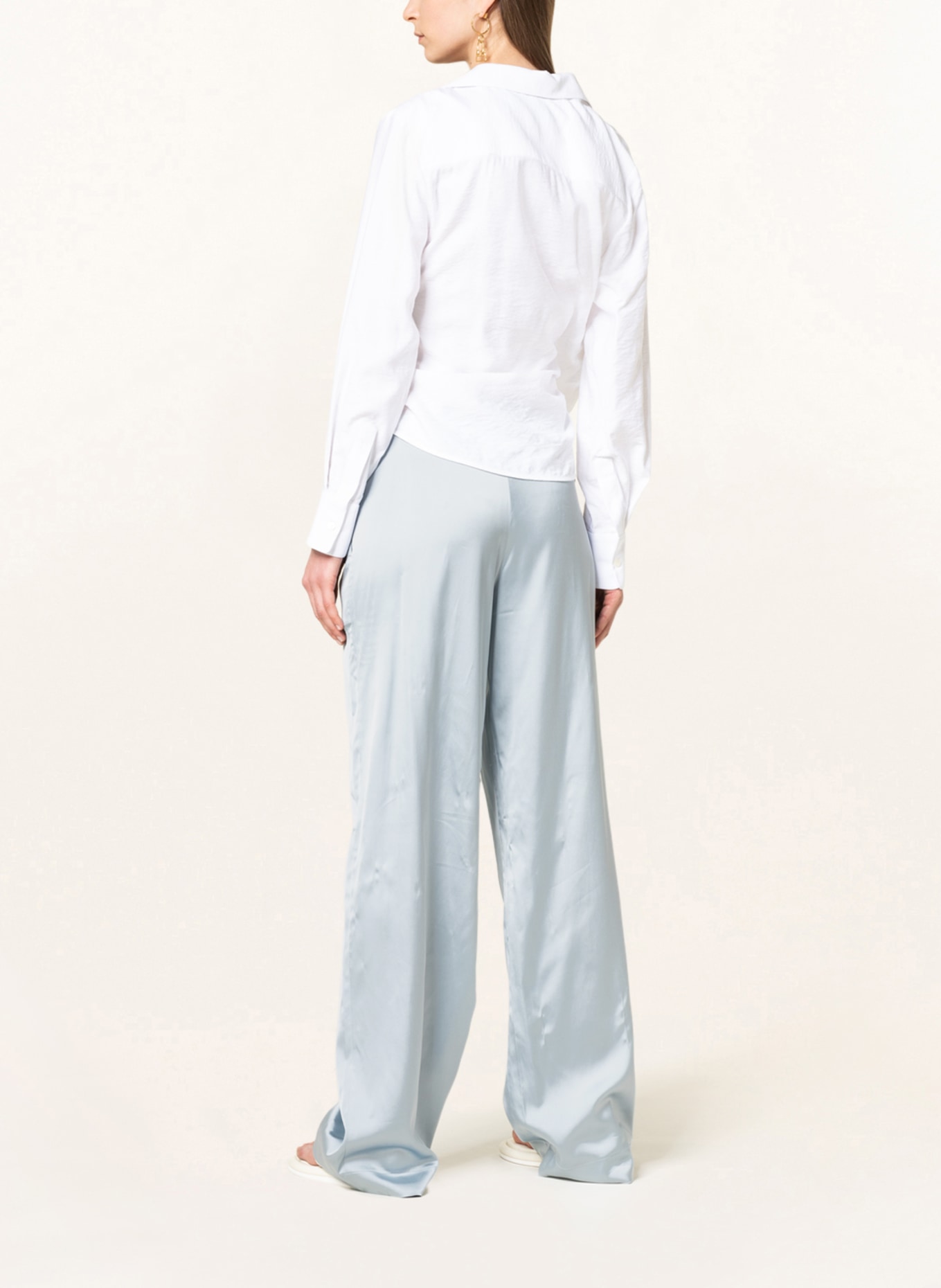 JACQUEMUS Wide leg trousers LE PANTALON MENTALO, Color: LIGHT BLUE (Image 3)