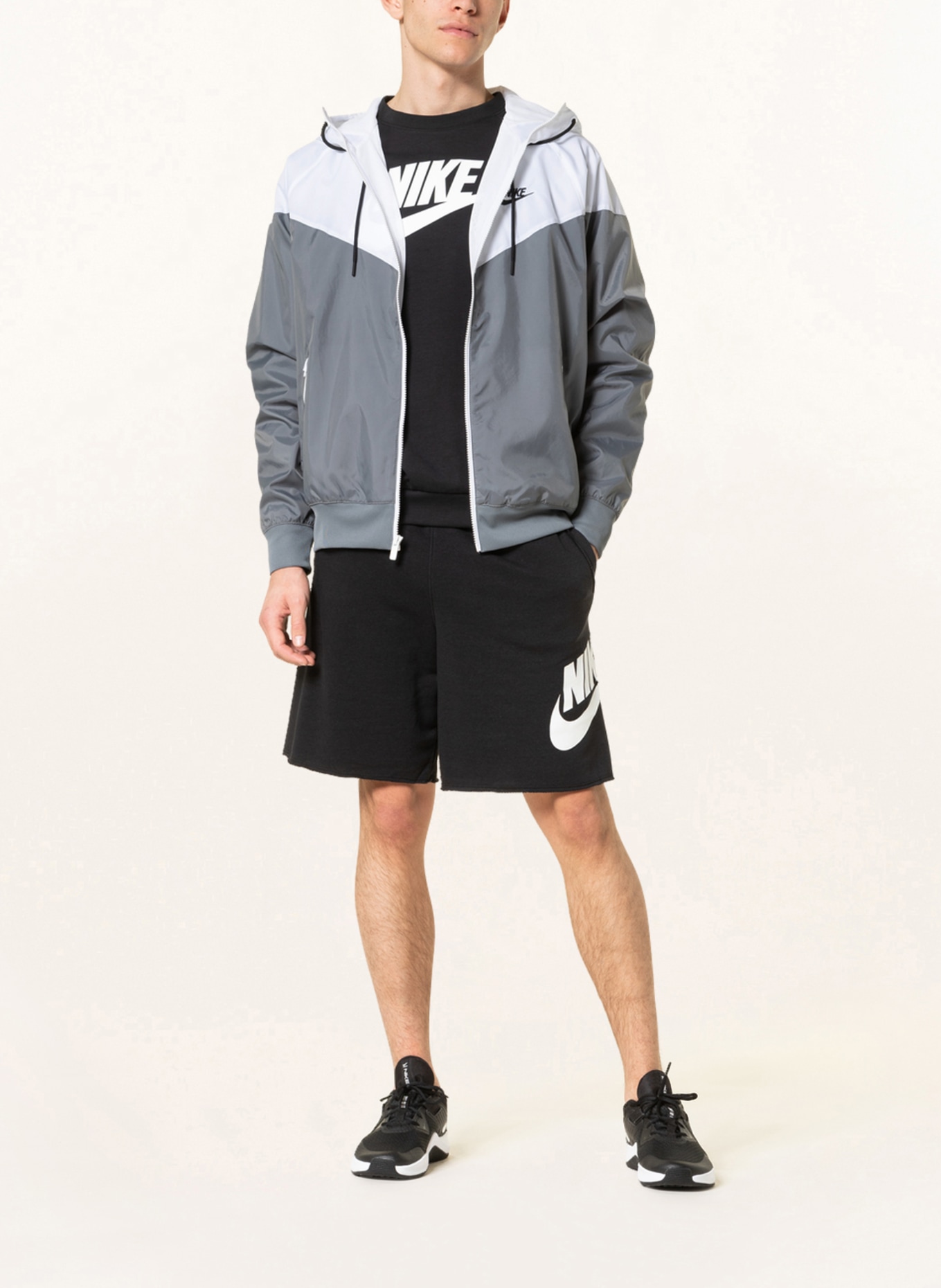 Nike Outdoor jacket WINDRUNNER, Color: WHITE/ GRAY (Image 2)