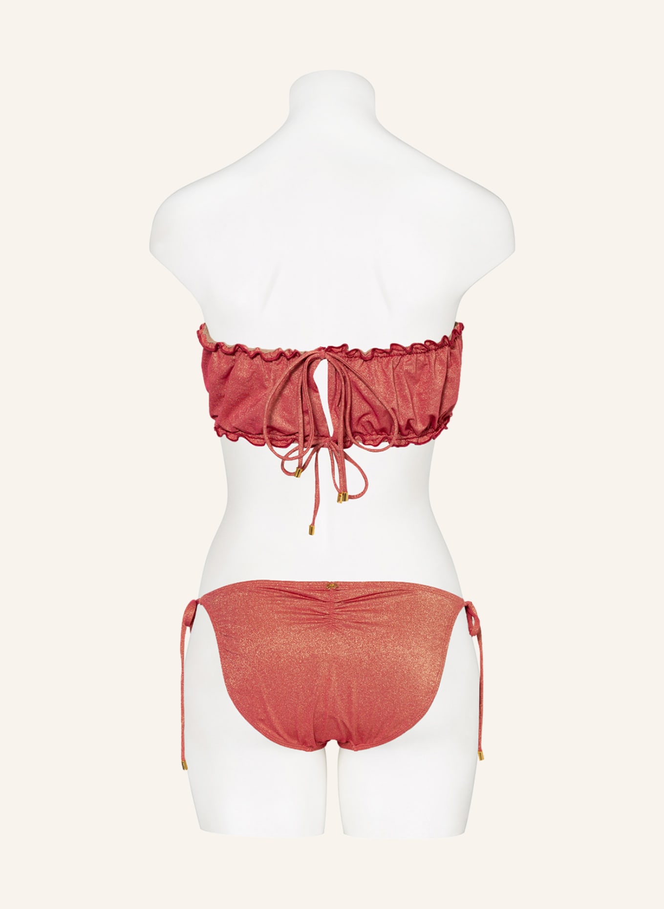 PILYQ Triangle bikini bottoms ARCADIA , Color: LIGHT RED (Image 3)