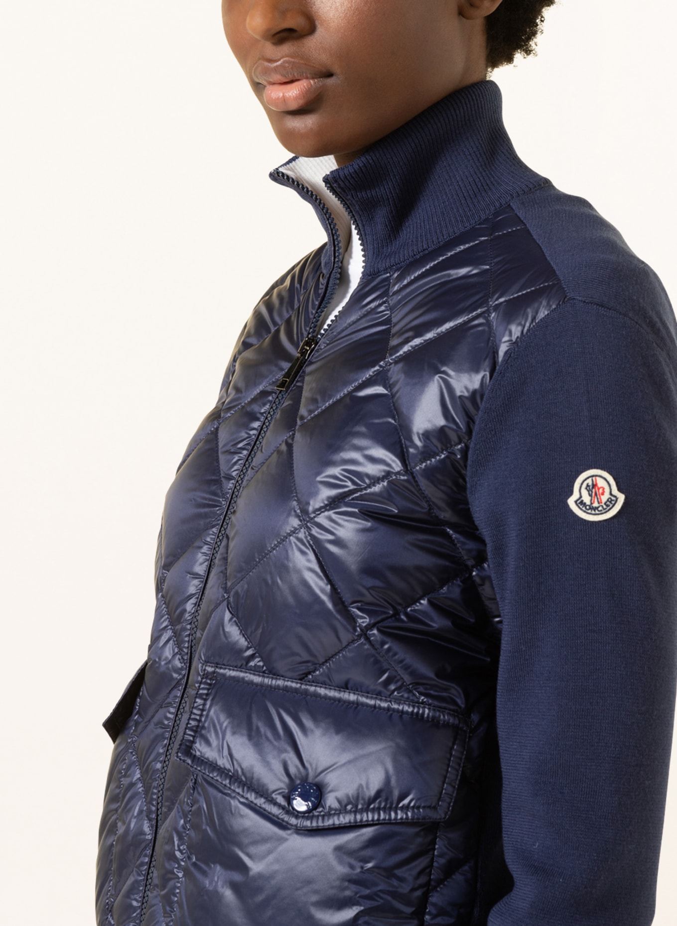 MONCLER Jacket in mixed materials, Color: BLUE (Image 4)