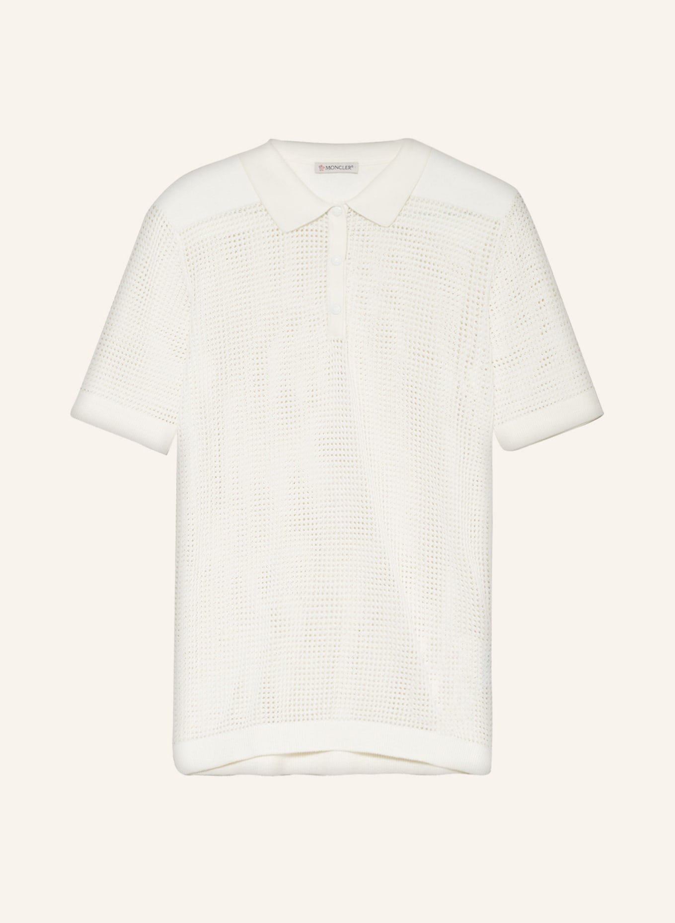 MONCLER Strick-Poloshirt, Farbe: WEISS (Bild 1)