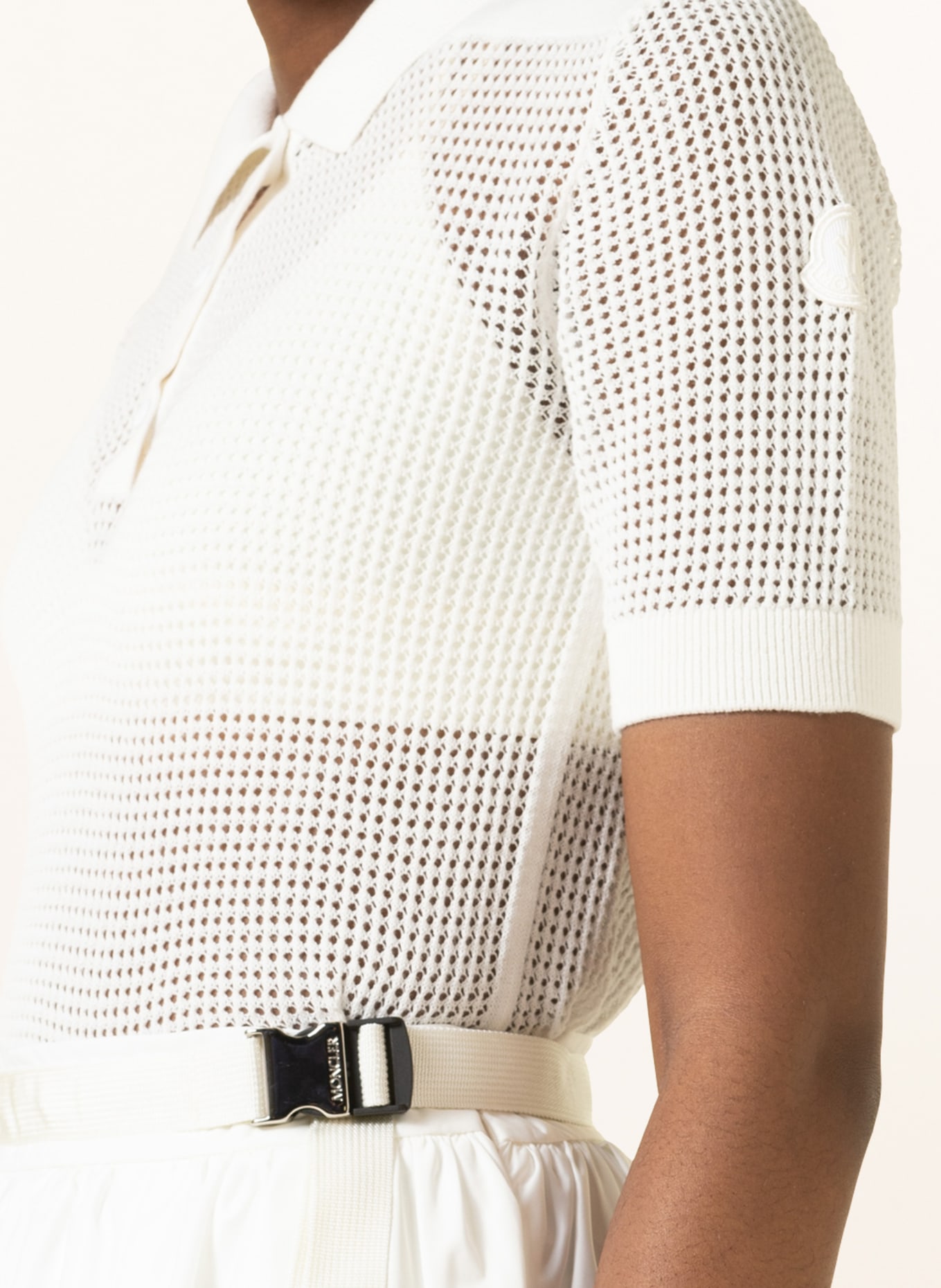 MONCLER Strick-Poloshirt, Farbe: WEISS (Bild 4)