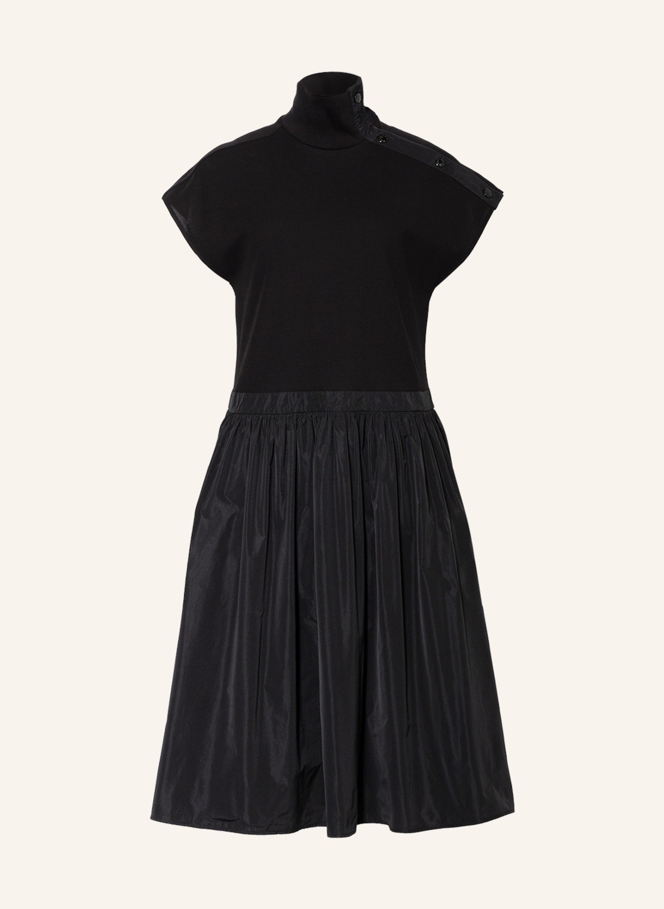 MONCLER Dress in mixed materials, Color: BLACK (Image 1)