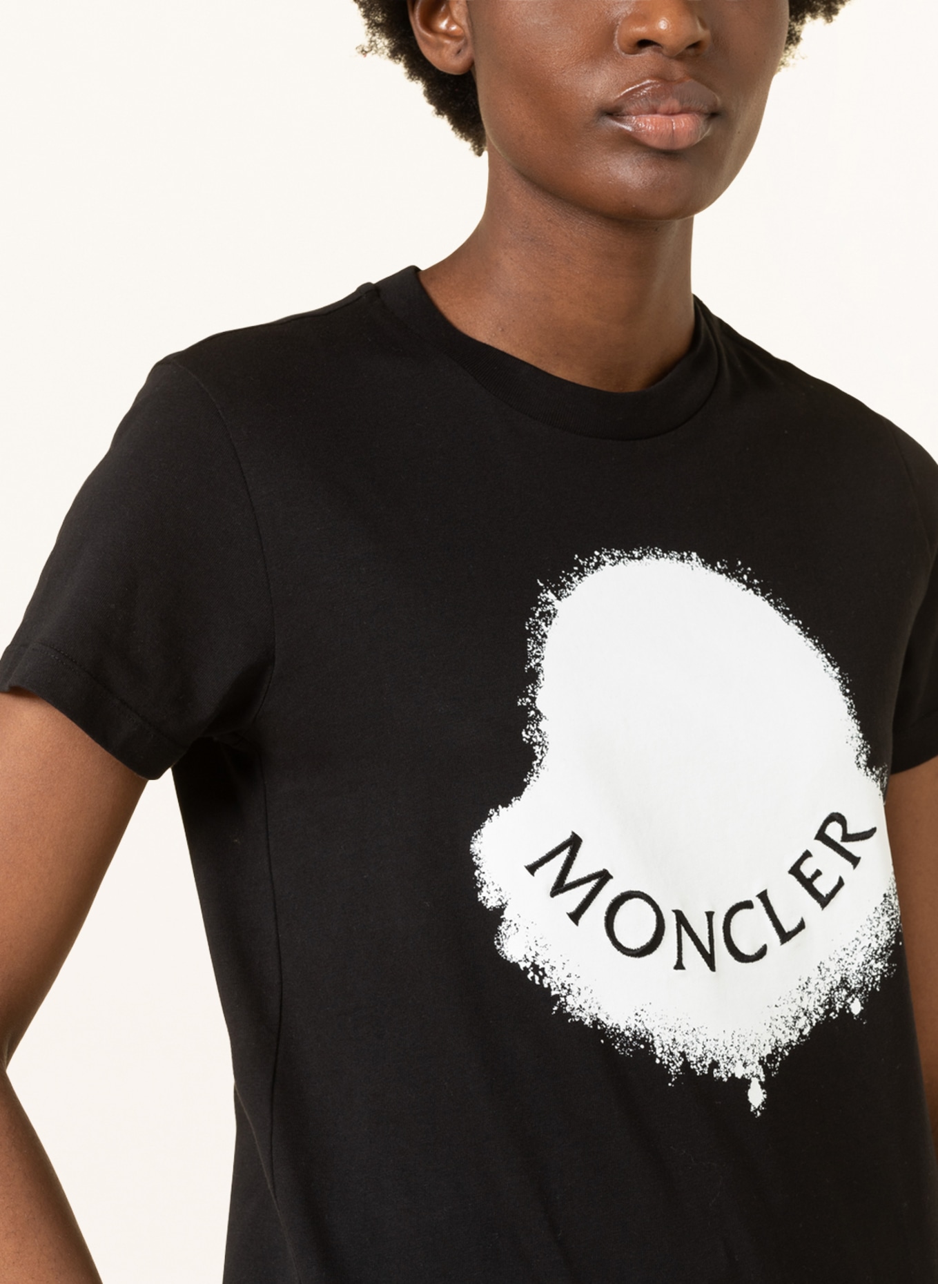 MONCLER T-Shirt mit Stickereien, Farbe: SCHWARZ (Bild 4)
