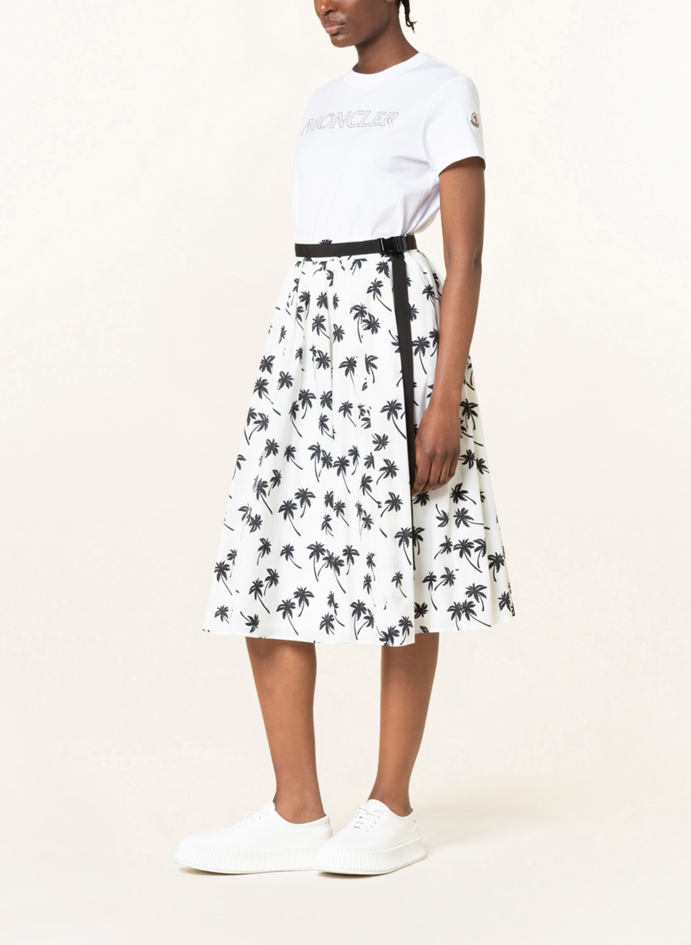 MONCLER Skirt, Color: WHITE/ BLACK (Image 2)