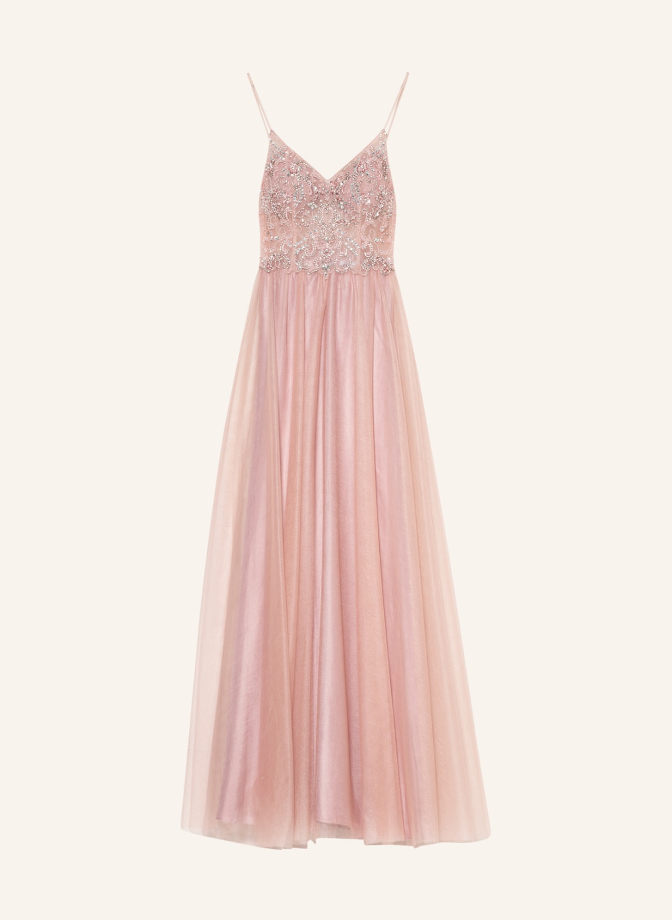 unique Evening dress with sequins and decorative gems , Color: ROSE (Image 1)