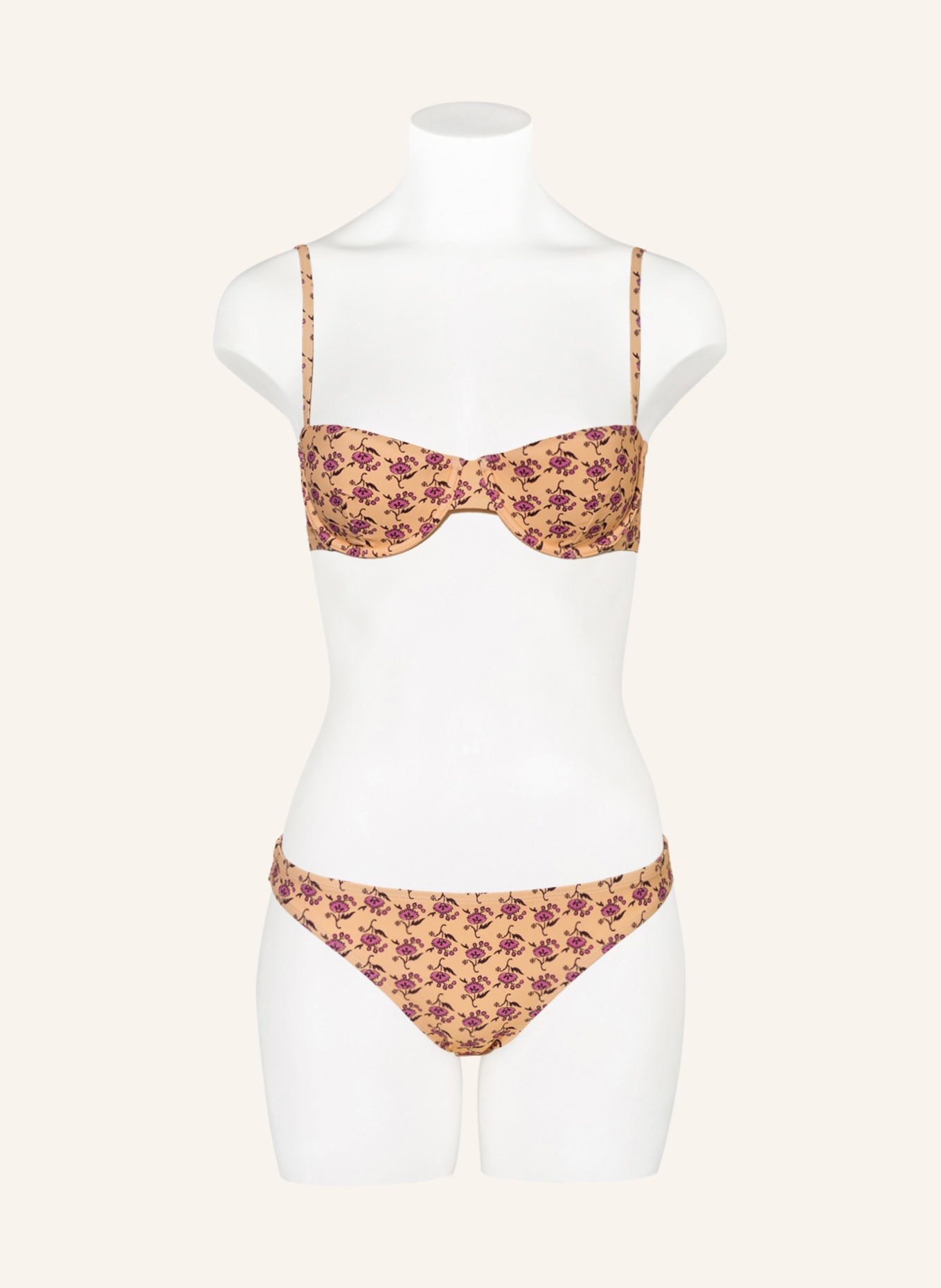 TORY BURCH Bügel-Bikini-Top LOGO DITSY, Farbe: HELLORANGE/ ALTROSA (Bild 2)