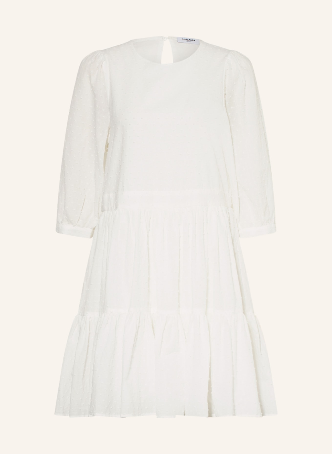MSCH COPENHAGEN Dress STACIA with 3/4 sleeves , Color: WHITE (Image 1)