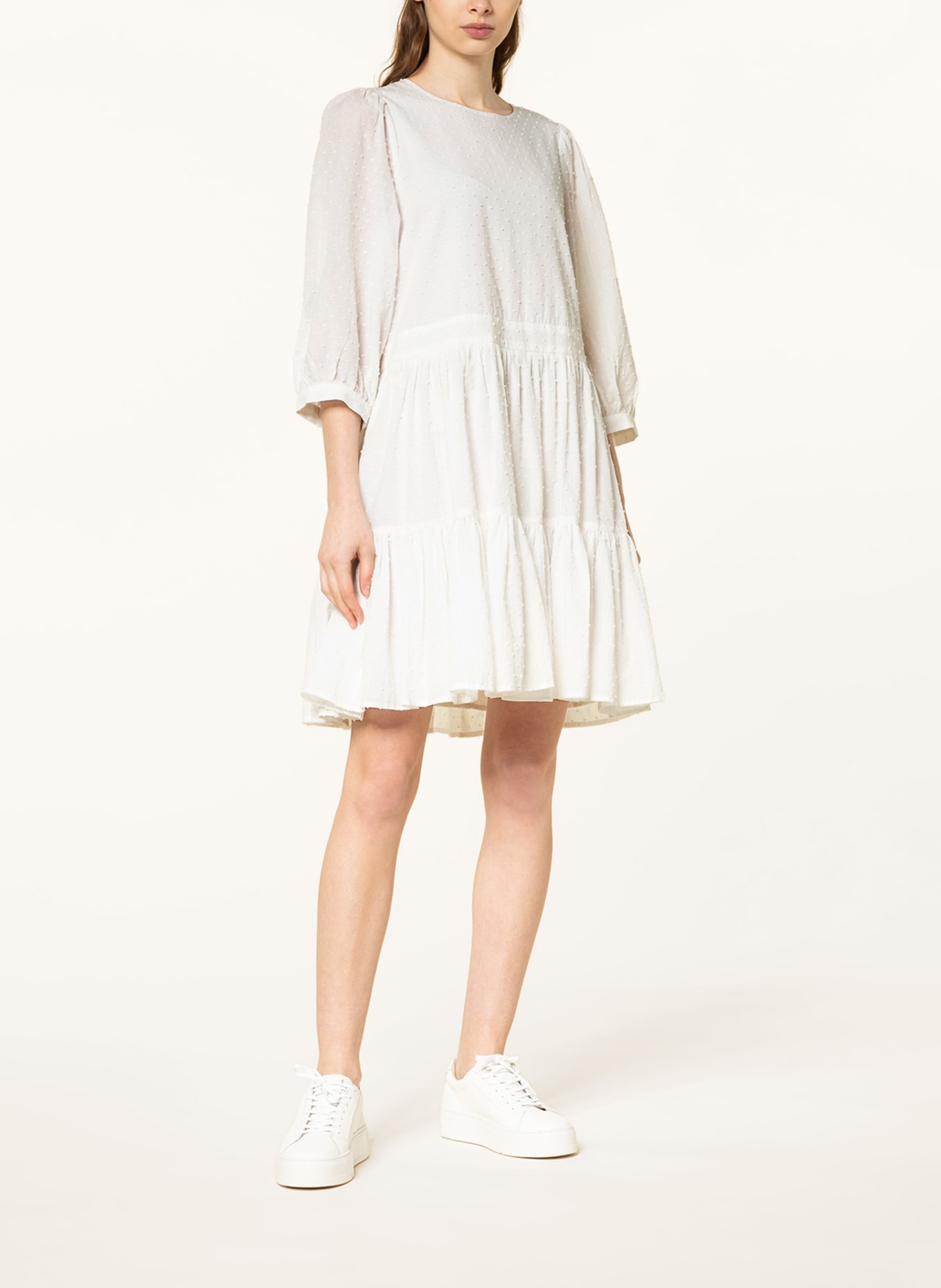 MSCH COPENHAGEN Dress STACIA with 3/4 sleeves , Color: WHITE (Image 2)