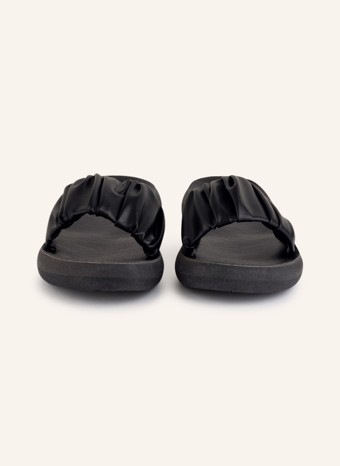 ANCIENT GREEK SANDALS Slides SCRUNCHIE TAYGETE in black