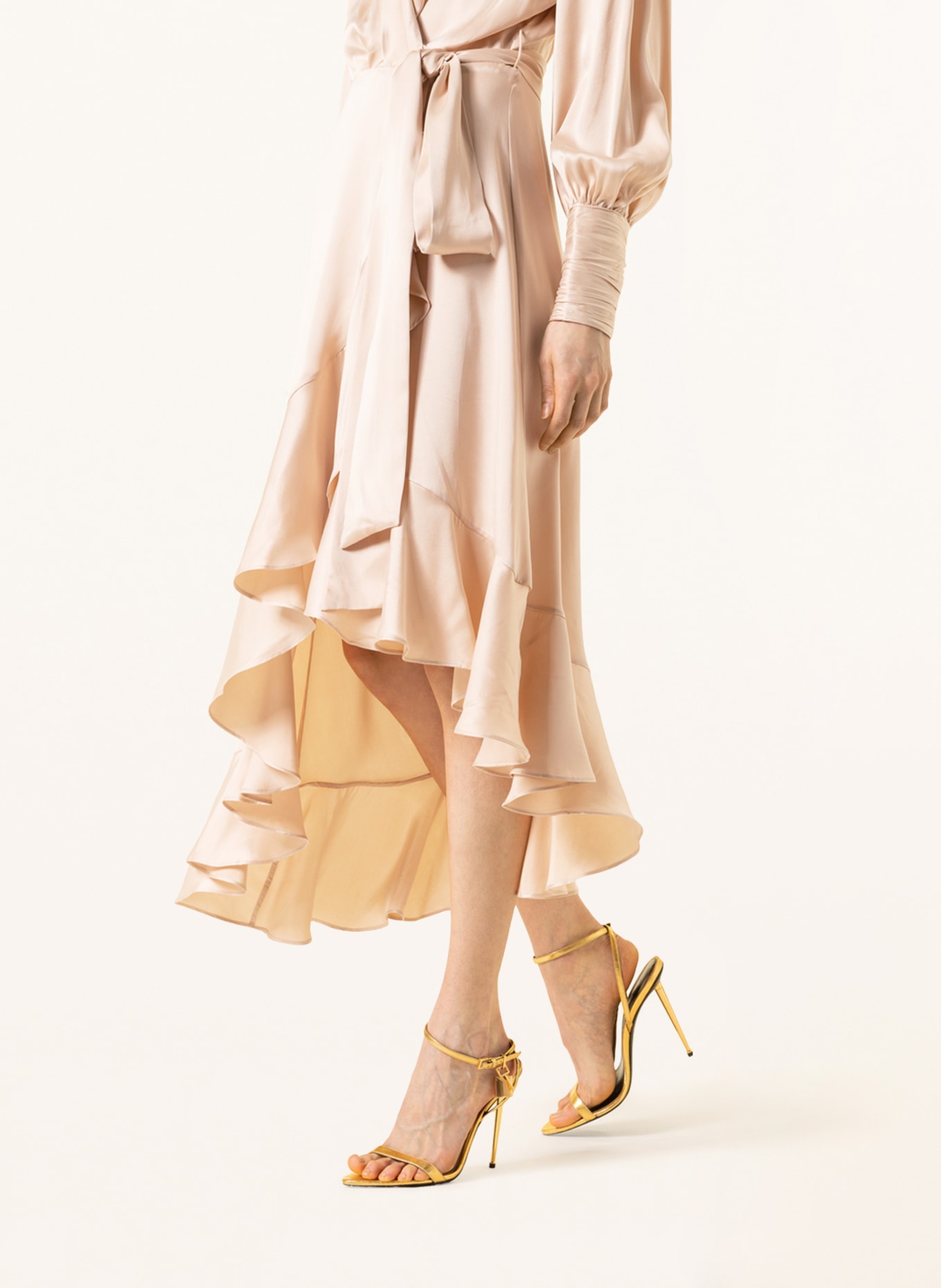 ZIMMERMANN Sukienka z jedwabiu w stylu kopertowym, Kolor: BLADORÓŻOWY (Obrazek 5)