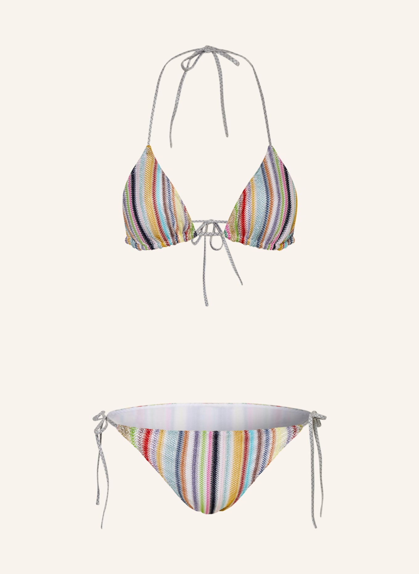 MISSONI Triangel-Bikini, Farbe: SCHWARZ/ PINK/ HELLBLAU (Bild 1)