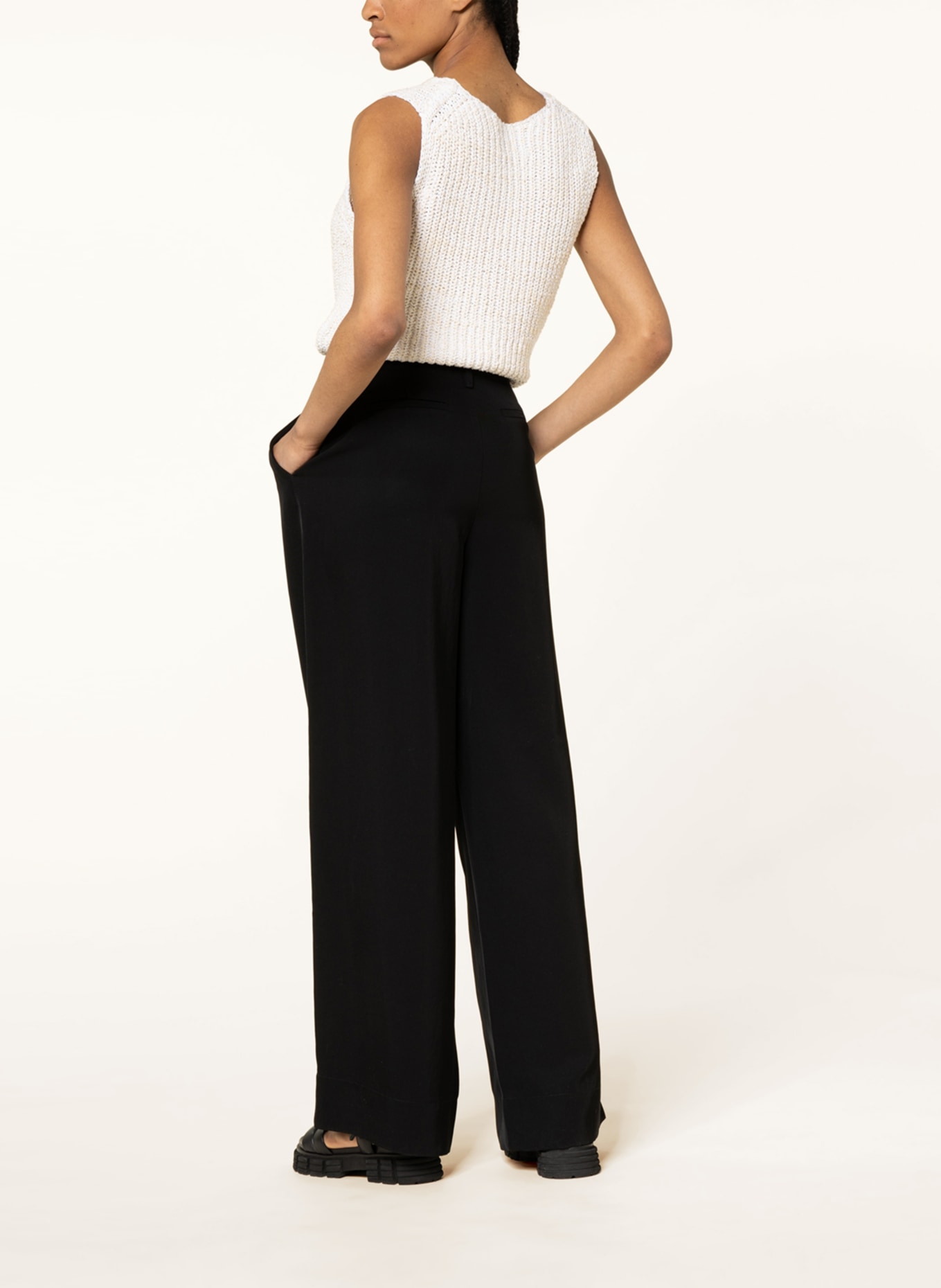 MAC DAYDREAM Wide leg trousers HYPE, Color: BLACK (Image 3)