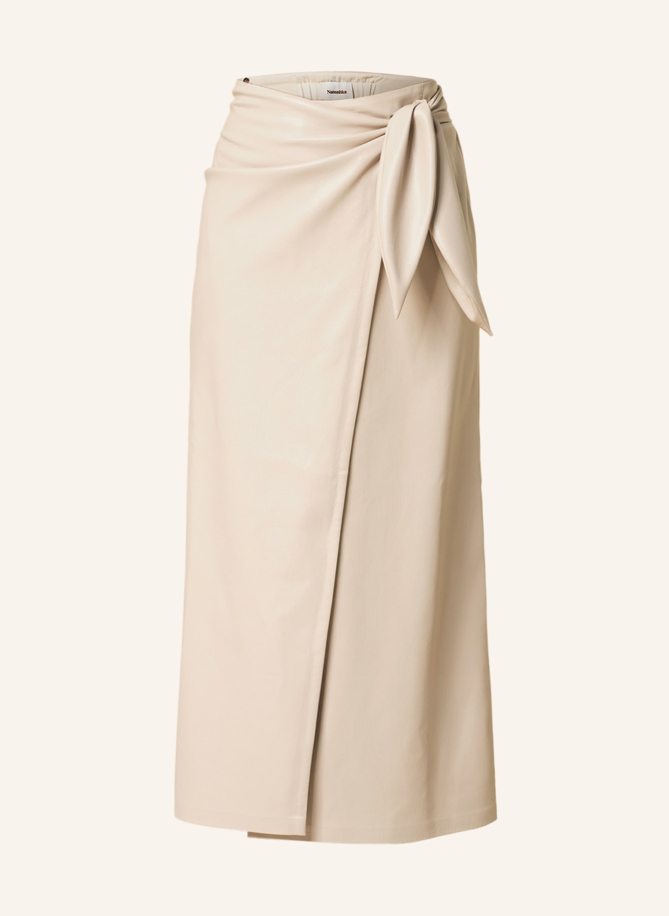 Nanushka Wrap skirt AMAS in leather look, Color: BEIGE (Image 1)
