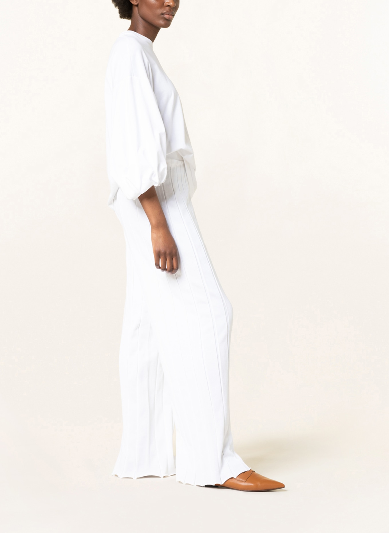 FABIANA FILIPPI Wide leg trousers, Color: WHITE (Image 4)