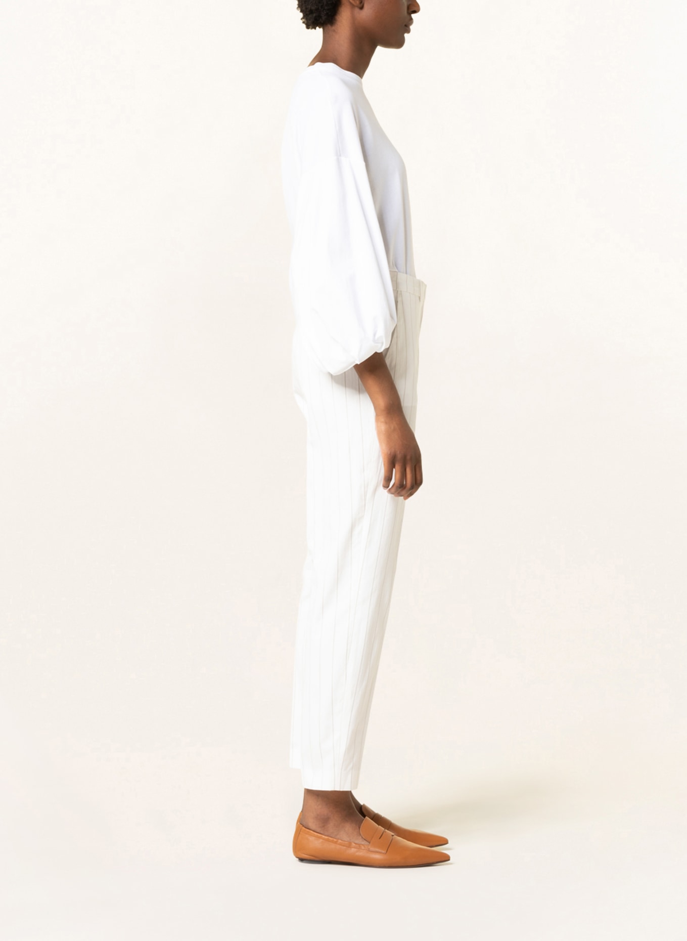 FABIANA FILIPPI Trousers, Color: WHITE/ TAUPE (Image 4)