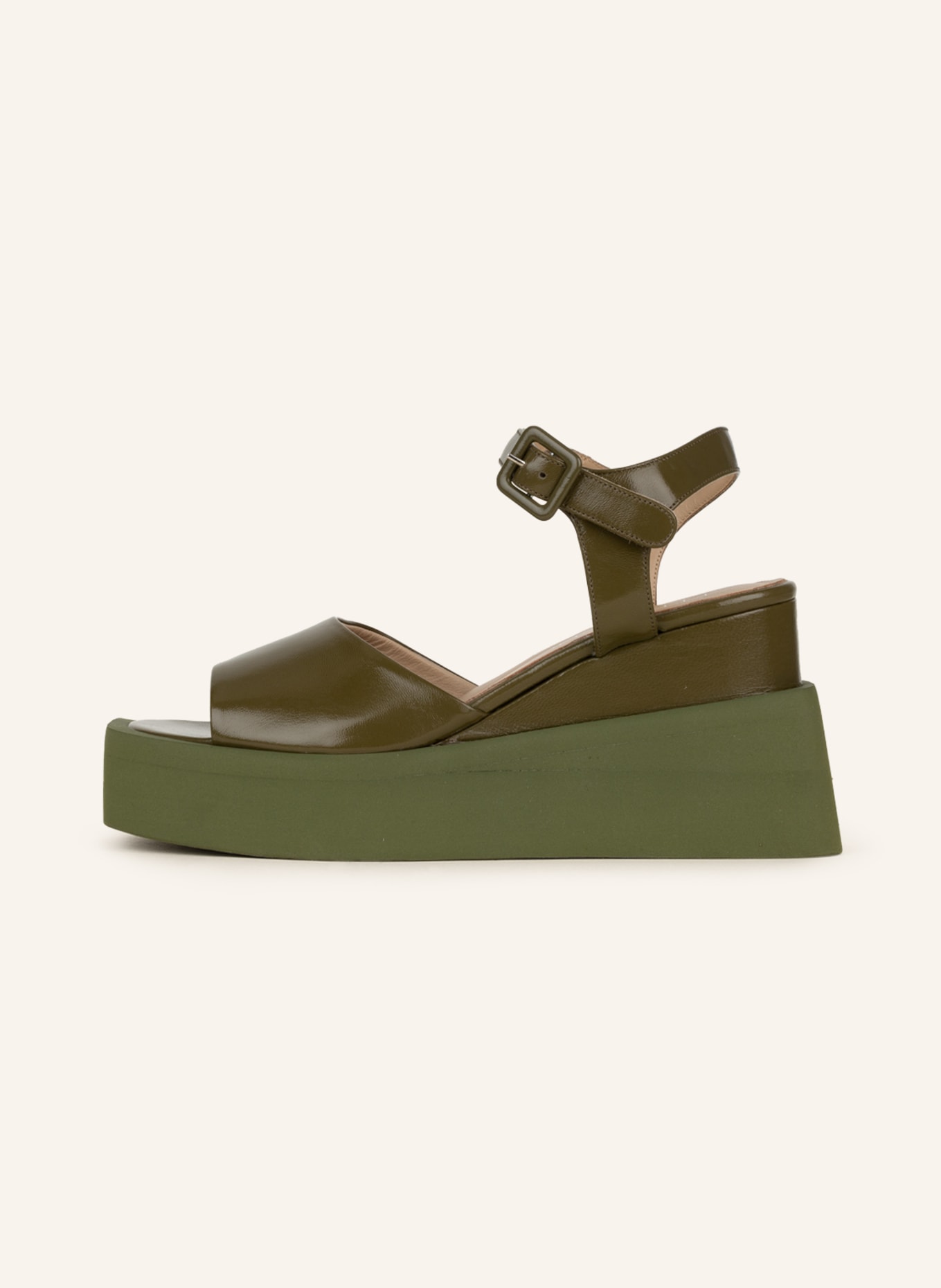 ELENA IACHI Platform sandals, Color: OLIVE/ GREEN (Image 4)
