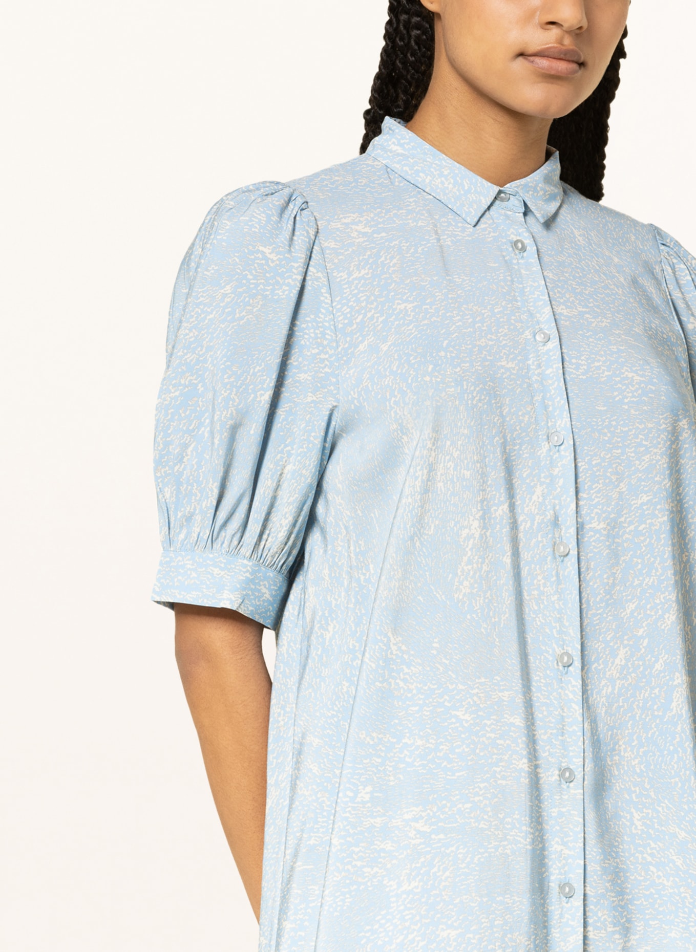 ICHI Shirt dress IHCASSIOPEIA, Color: LIGHT BLUE/ ECRU (Image 4)