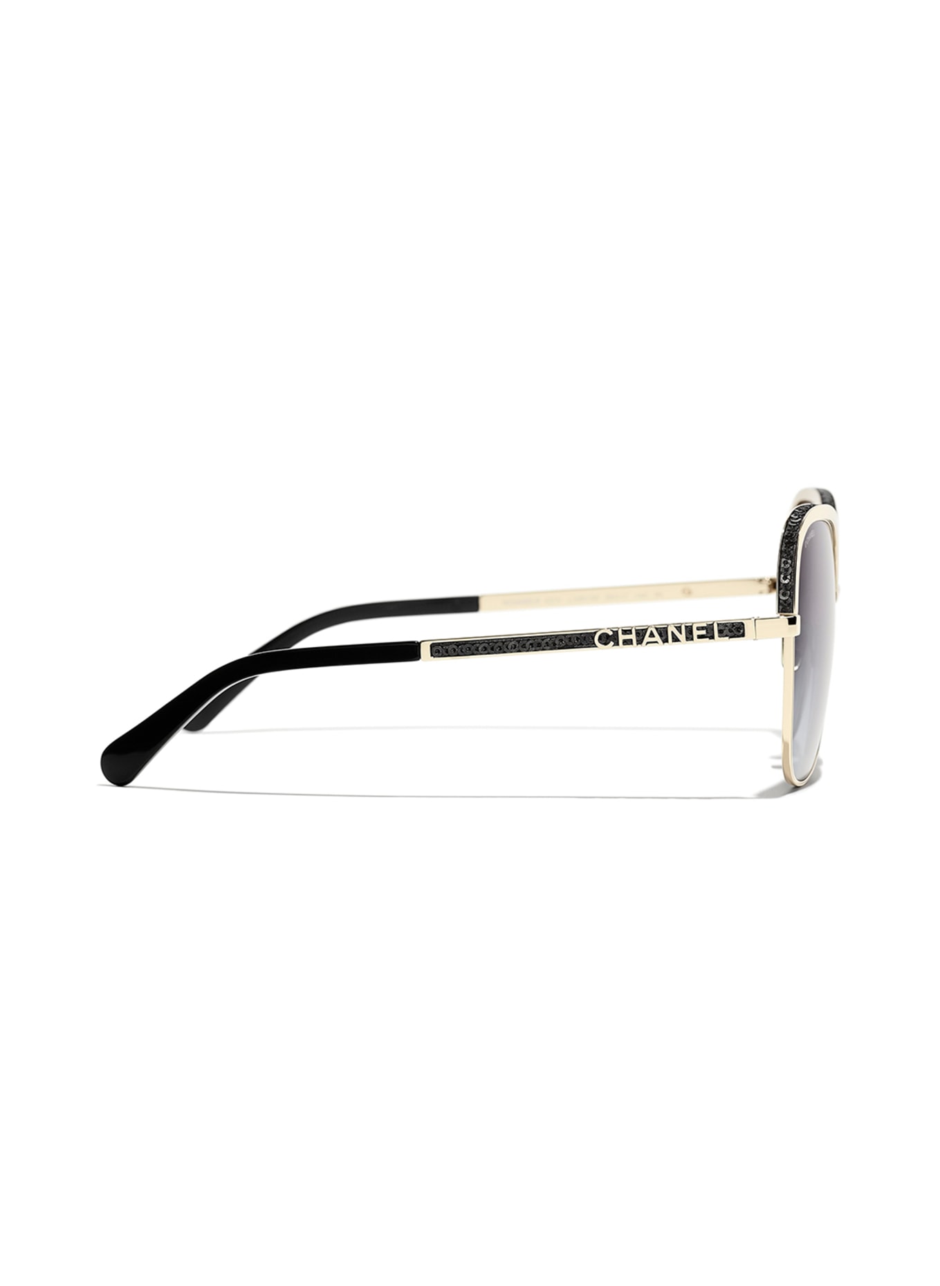CHANEL Square sunglasses , Color: C395S658 - GOLD/BLACK GRADIENT (Image 3)