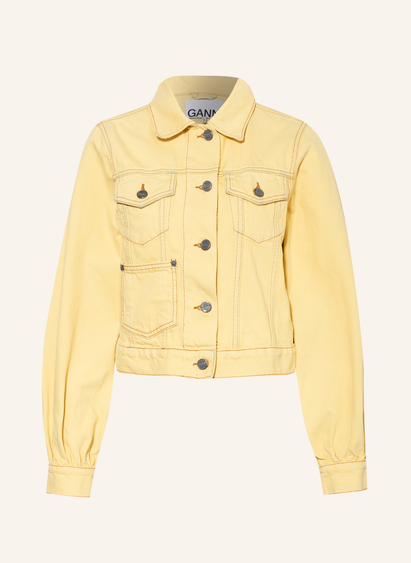 GANNI Denim jacket, Color: YELLOW (Image 1)