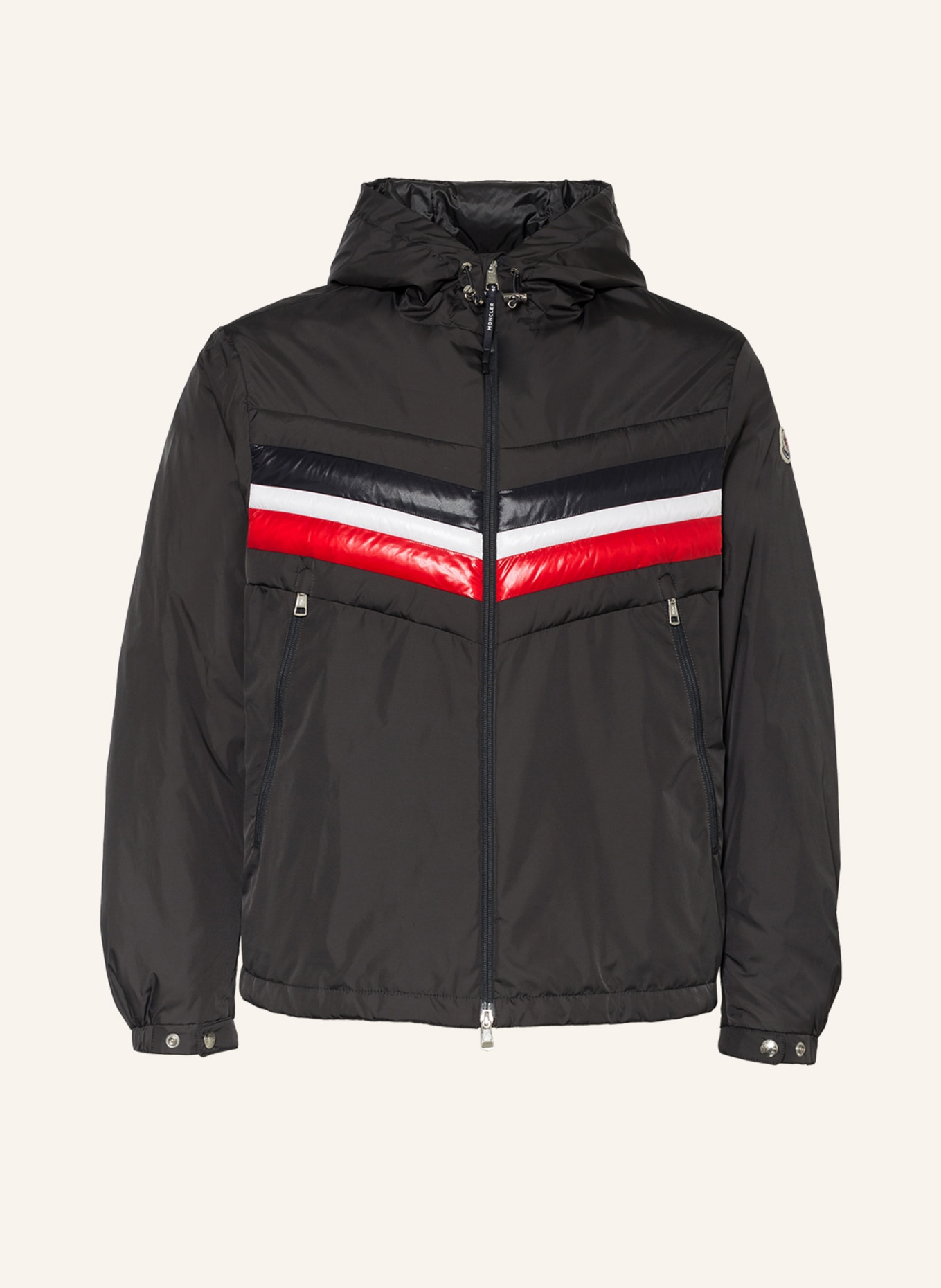 MONCLER Down jacket TINIAN, Color: BLACK/ RED (Image 1)