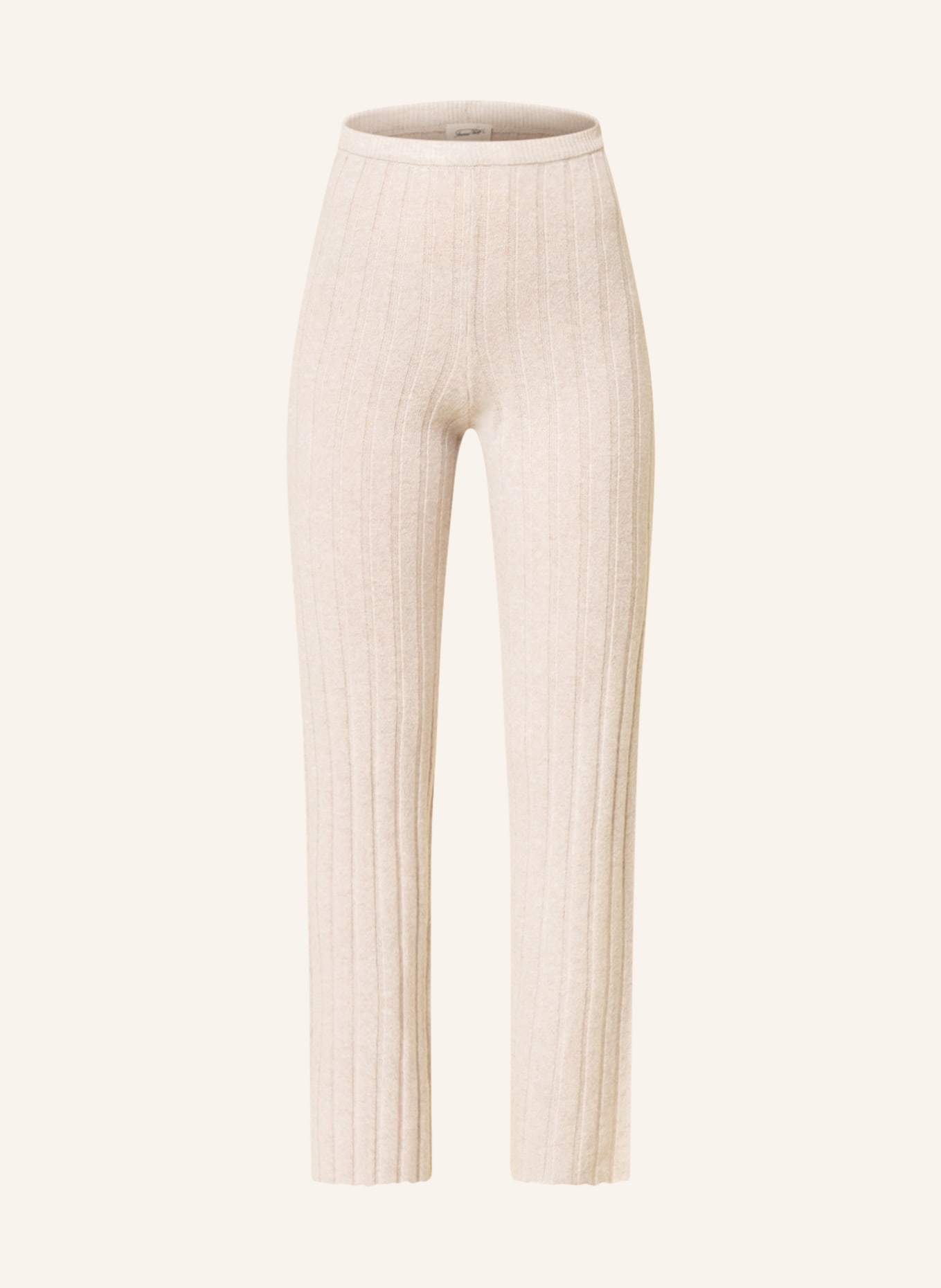 American Vintage Spodnie z dzianiny SANYPORT z lnu, Kolor: KREMOWY (Obrazek 1)