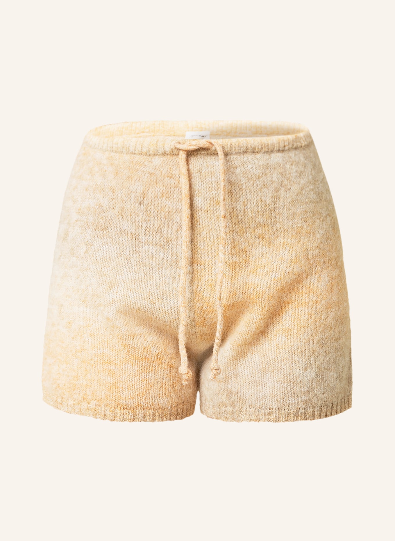 American Vintage Knitwear shorts NORA with alpaca, Color: LIGHT BROWN (Image 1)
