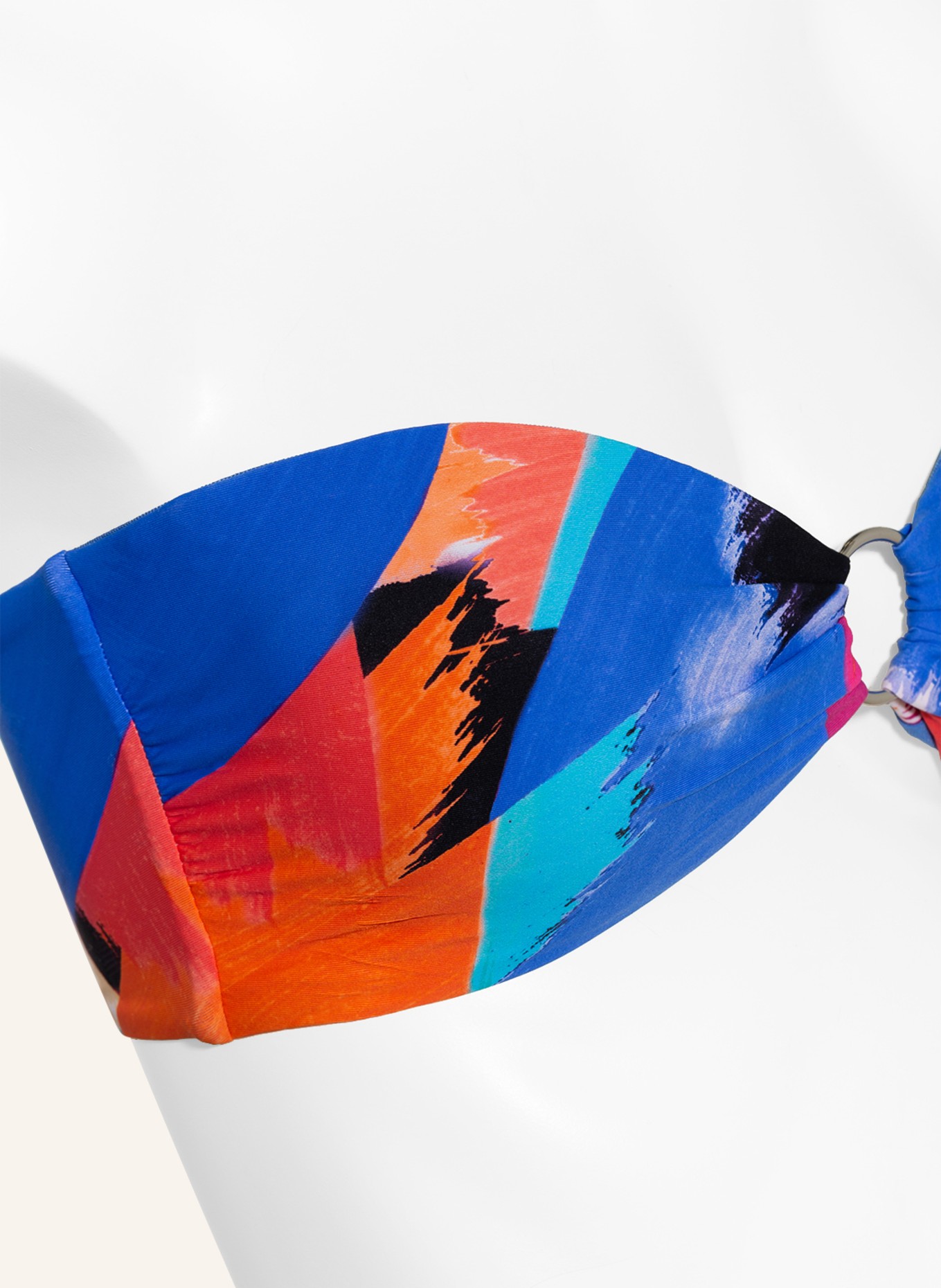 SEAFOLLY Bandeau bikini top ARTHOUSE , Color: BLUE/ RED/ TURQUOISE (Image 5)