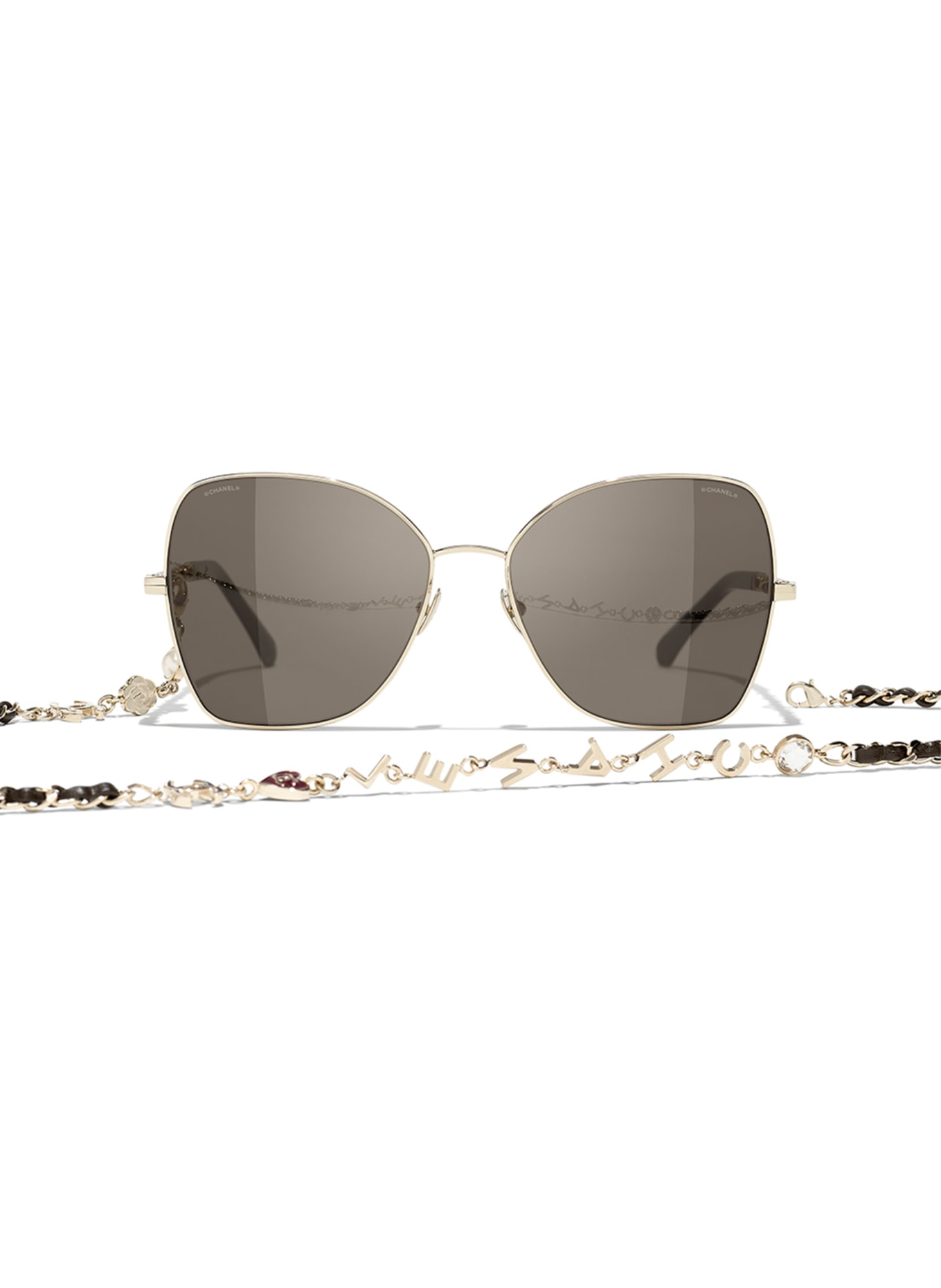 CHANEL Butterfly sunglasses , Color: C395/359 - GOLD/ DARK GRAY (Image 2)