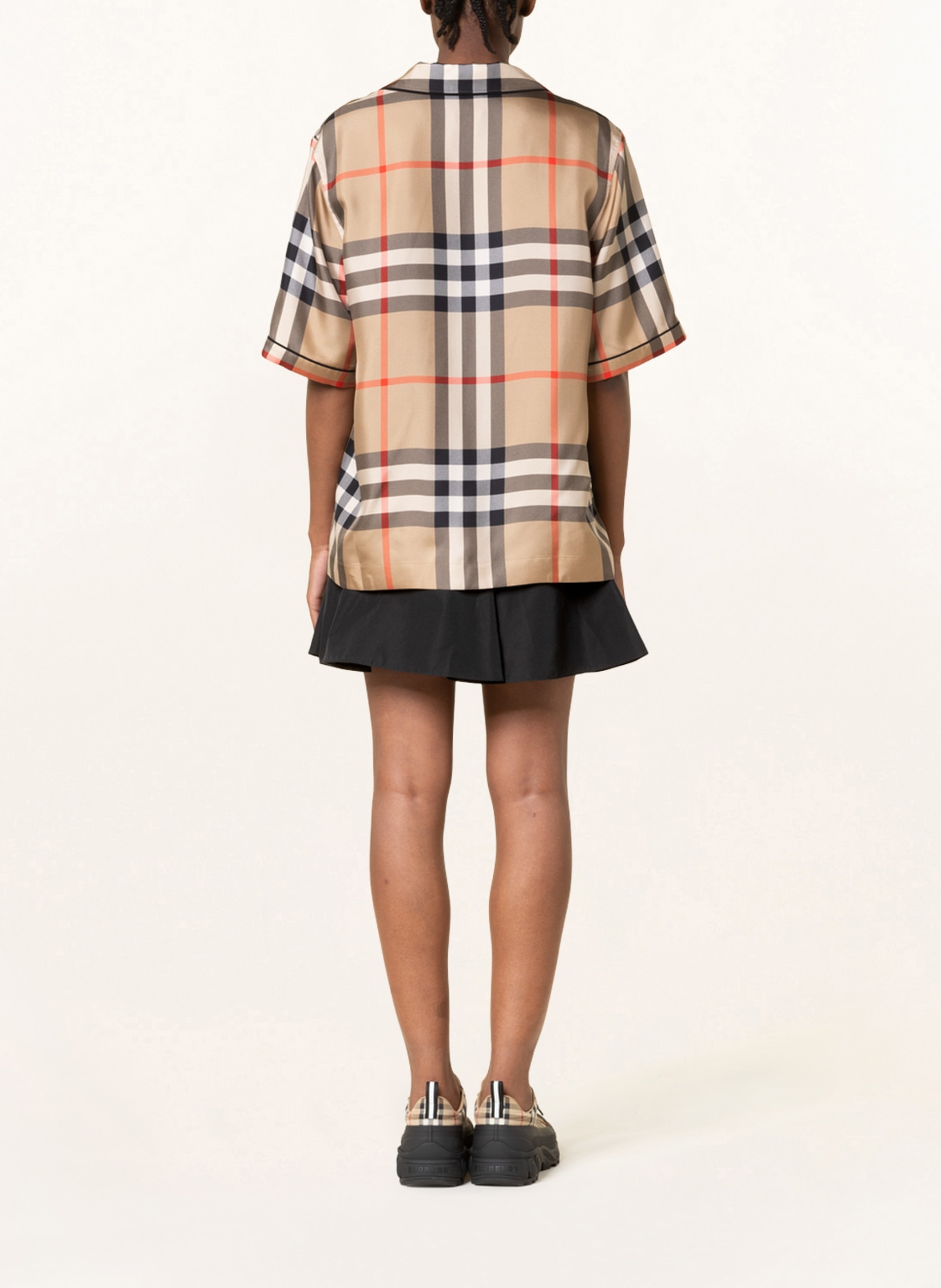 BURBERRY Silk blouse TIERNEY, Color: CAMEL/ DARK BLUE/ RED (Image 3)