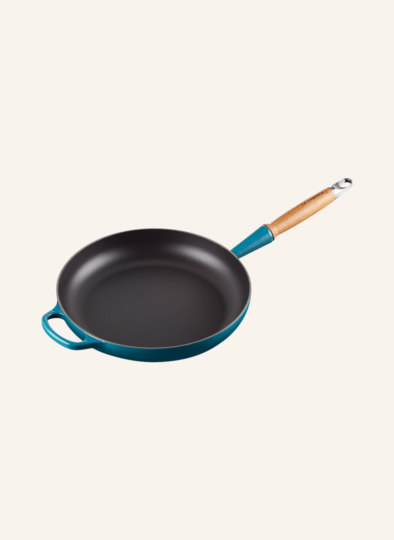 LE CREUSET Patelnia SIGNATURE, Kolor: Deep Teal 642 (Obrazek 4)