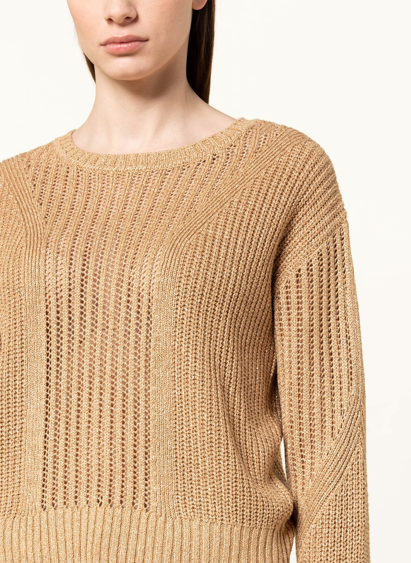 PATRIZIA PEPE Sweater with glitter thread, Color: GOLD (Image 4)