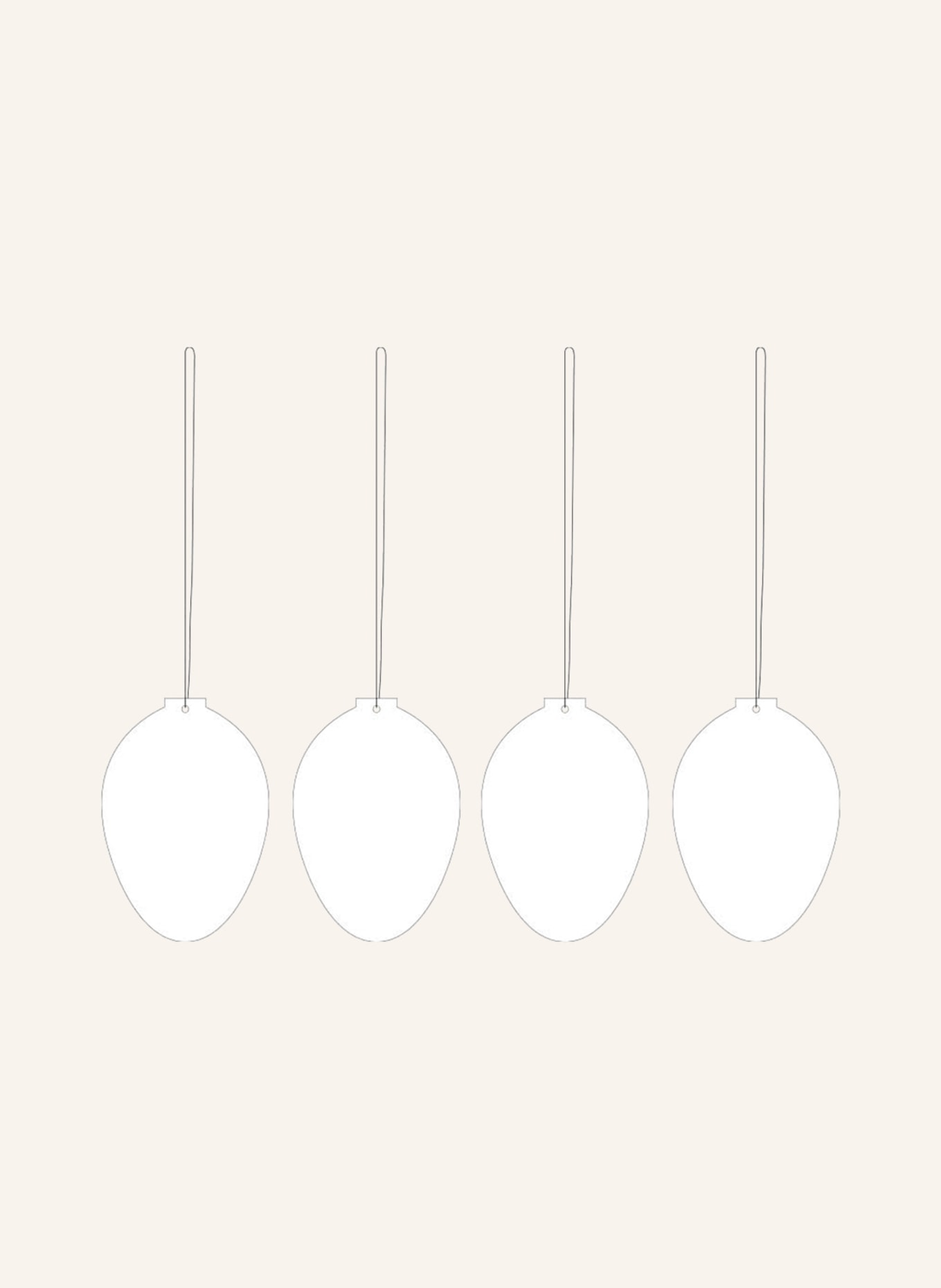 COOEE Design Set of 4 decorative pendants, Color: WHITE (Image 1)