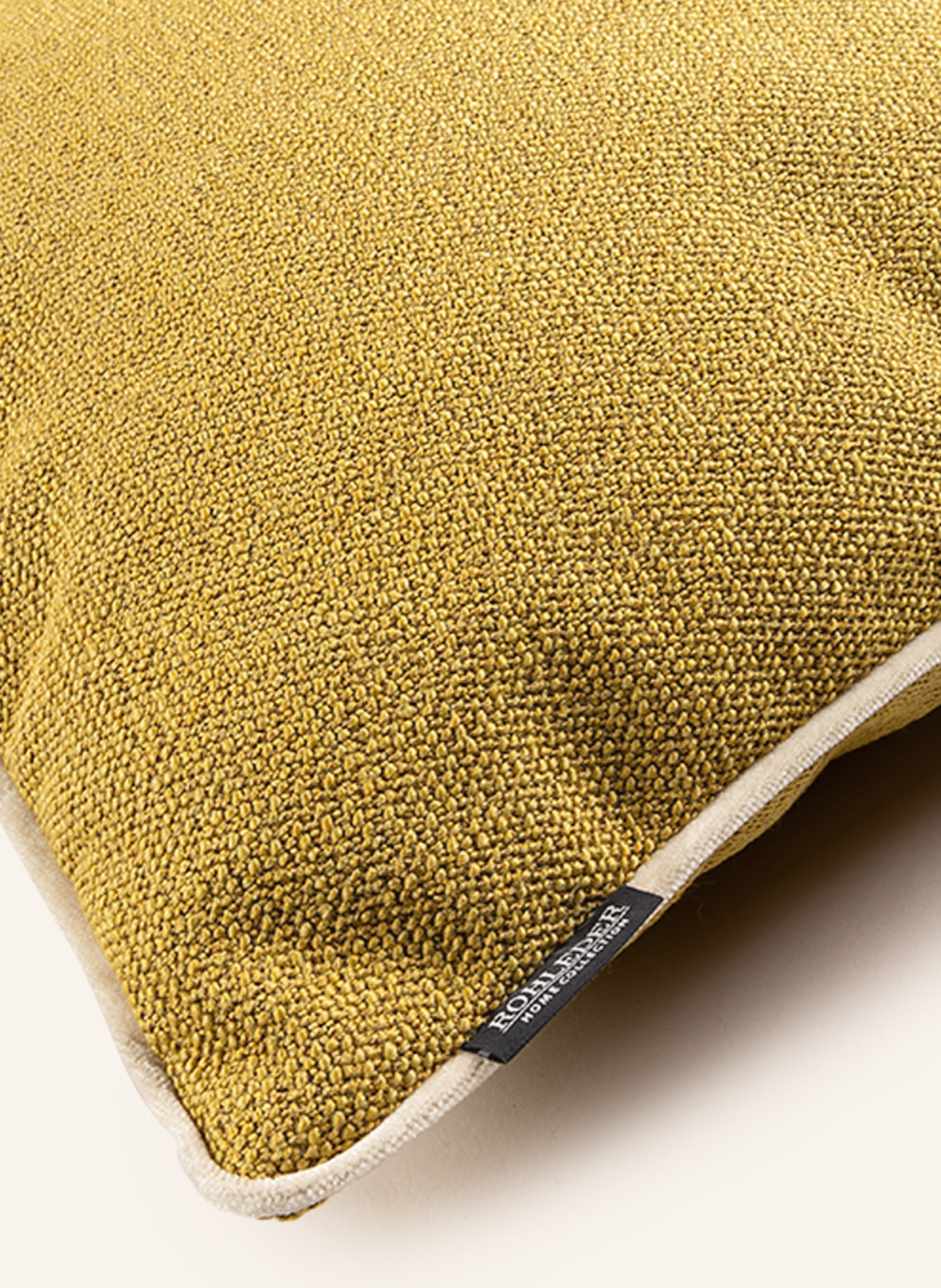 ROHLEDER Dekokissen OCEAN mit Federfüllung: DUNKELGELB