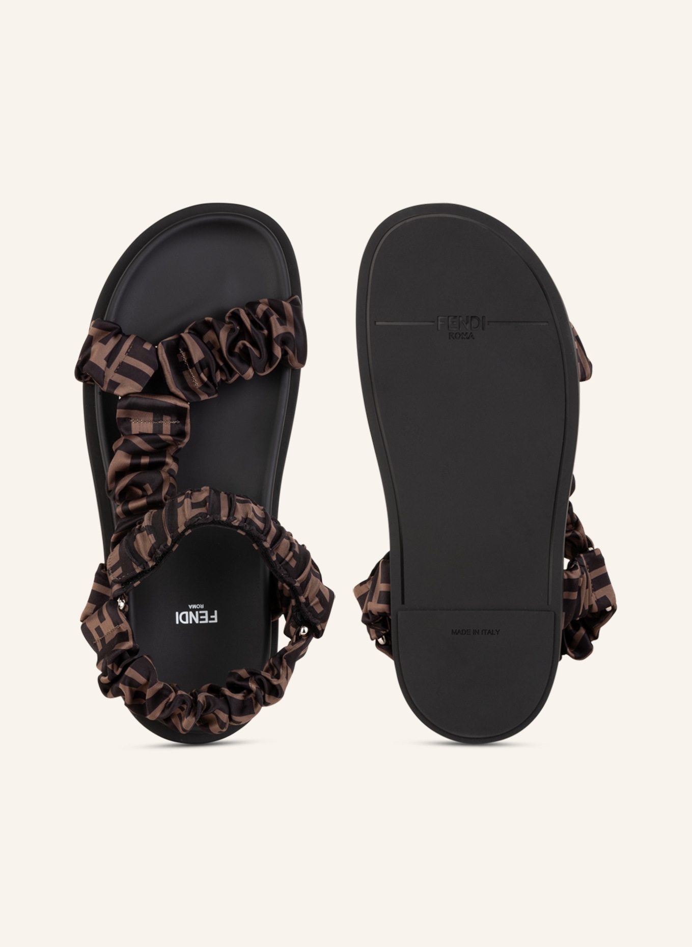FENDI Sandals , Color: BLACK/ KHAKI/ BROWN (Image 5)