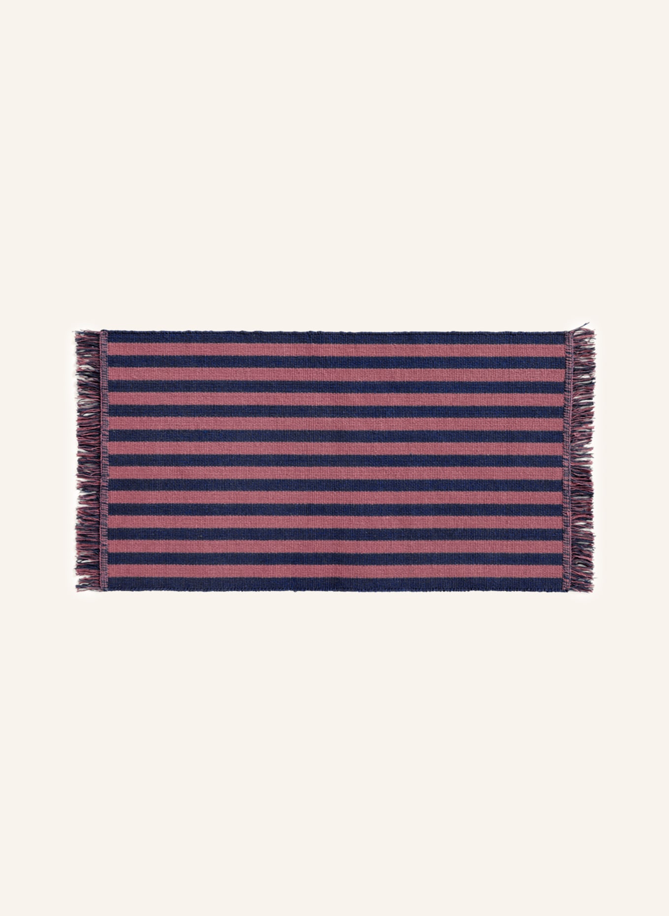 HAY Teppich STRIPES AND STRIPES, Farbe: DUNKELBLAU/ BRAUN (Bild 1)