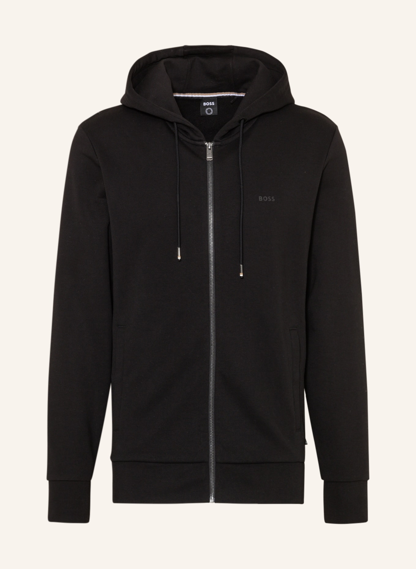 BOSS Sweat jacket DEGGET, Color: BLACK (Image 1)
