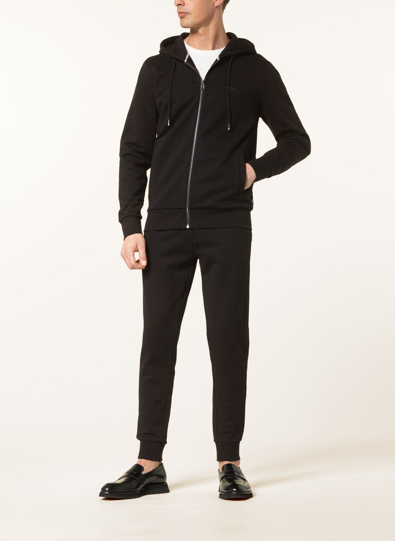 BOSS Sweat jacket DEGGET, Color: BLACK (Image 2)