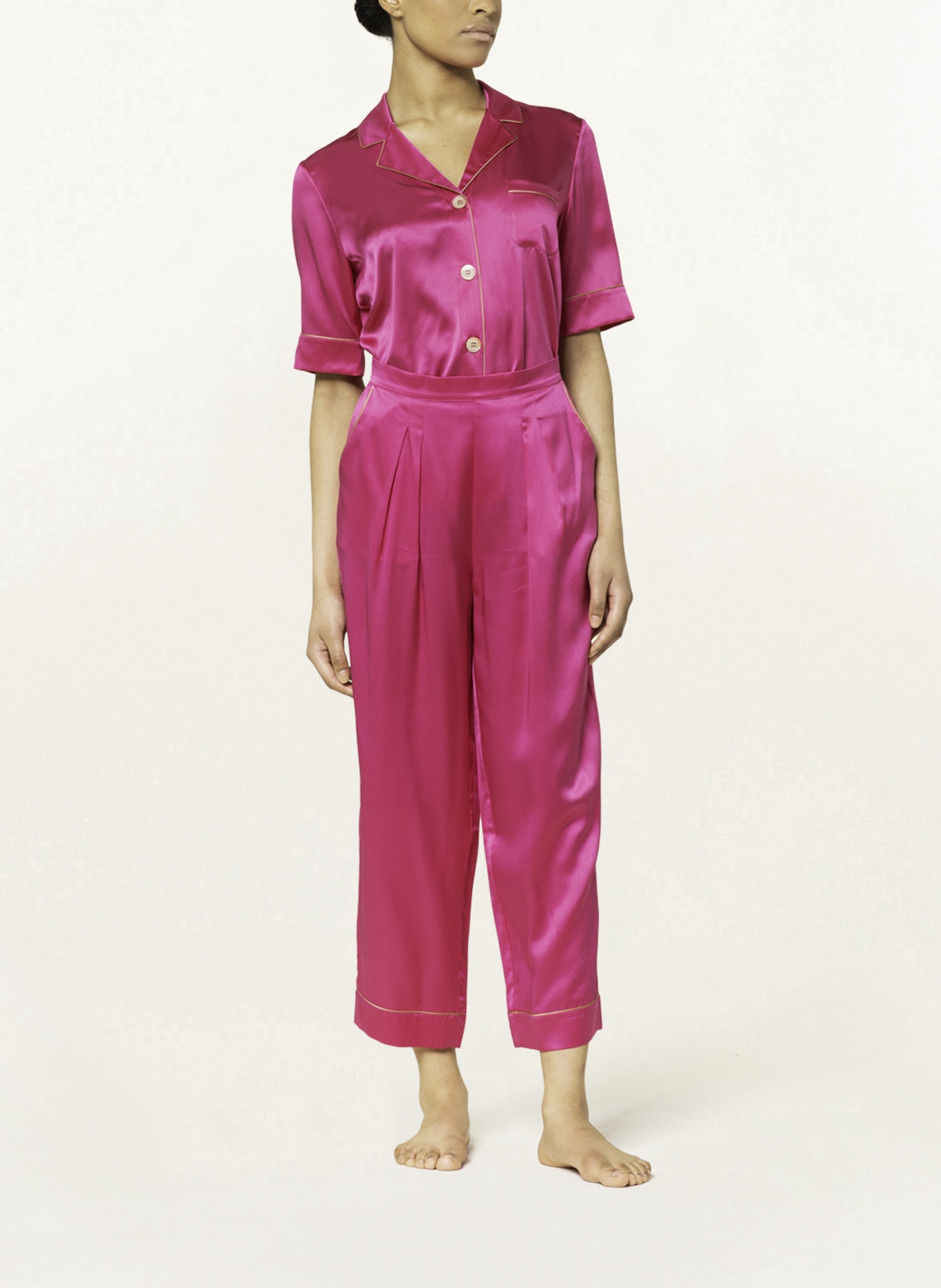ERES Lounge pants CAPITAINE made of silk, Color: PINK (Image 2)