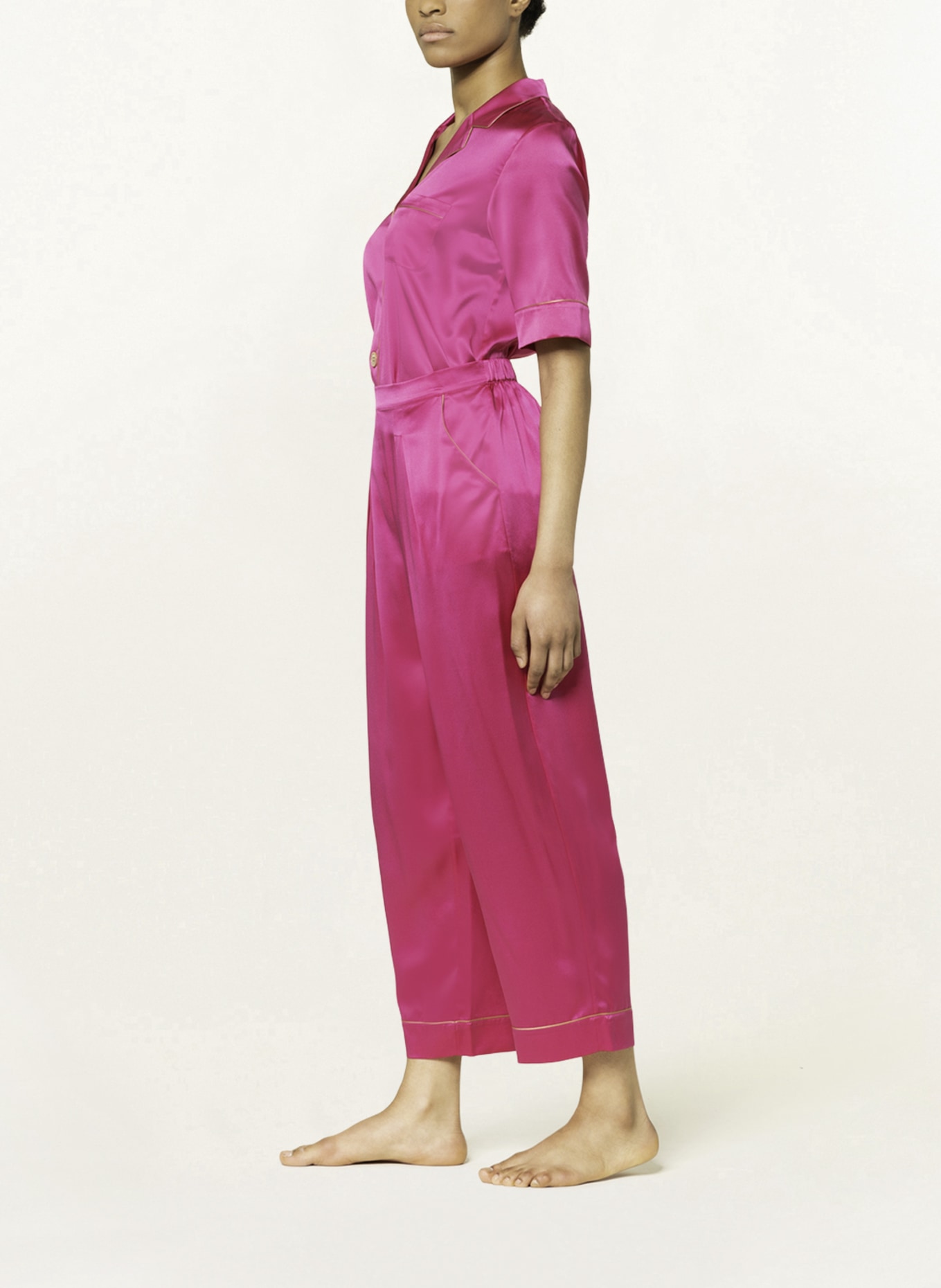 ERES Lounge pants CAPITAINE made of silk, Color: PINK (Image 4)