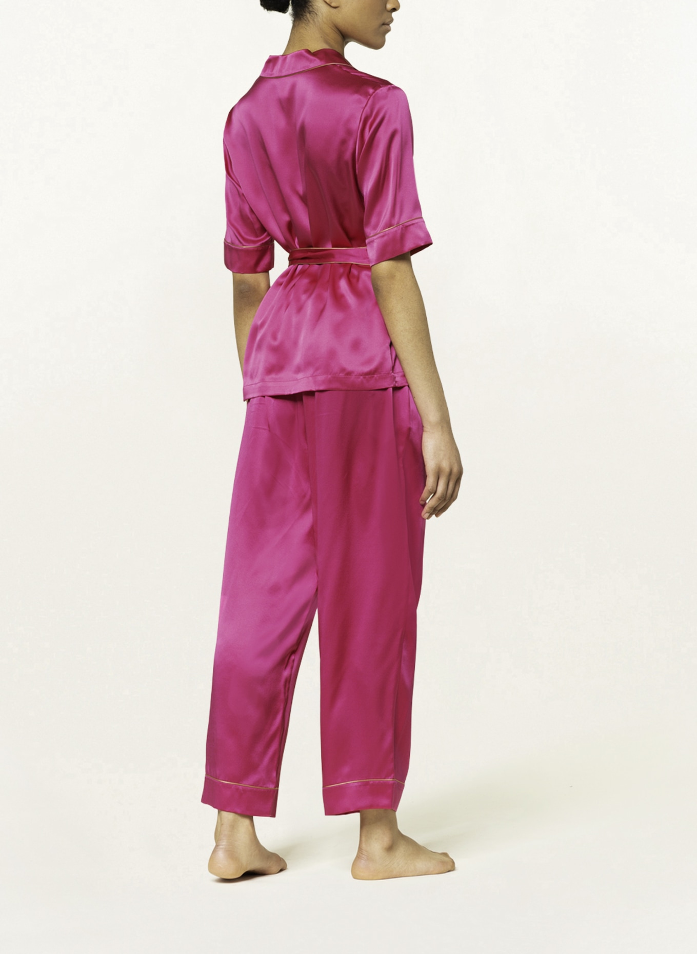 ERES Lounge shirt ROSY in silk, Color: PINK (Image 3)