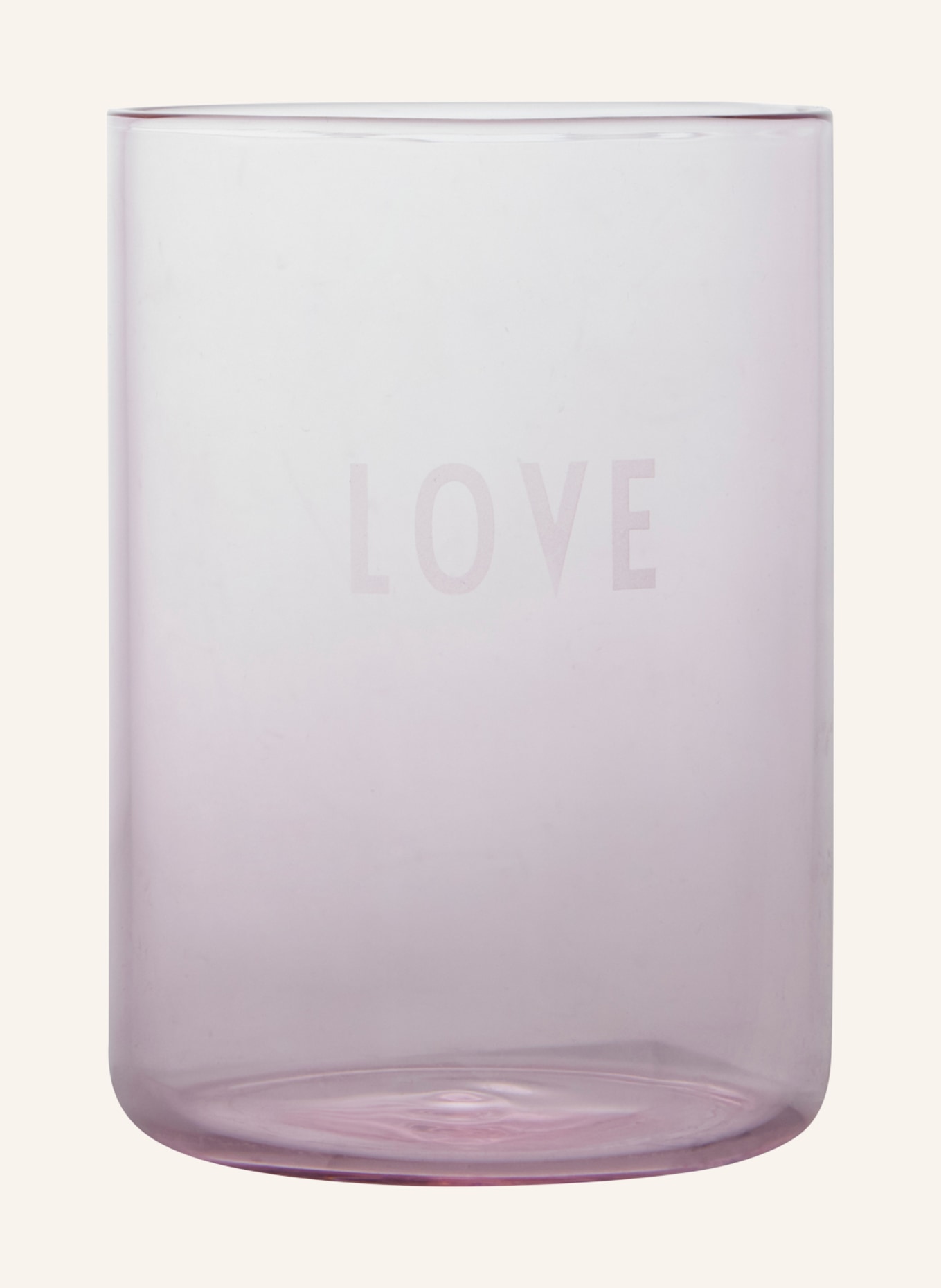 DESIGN LETTERS Trinkglas LOVE, Farbe: ROSA(Bild null)