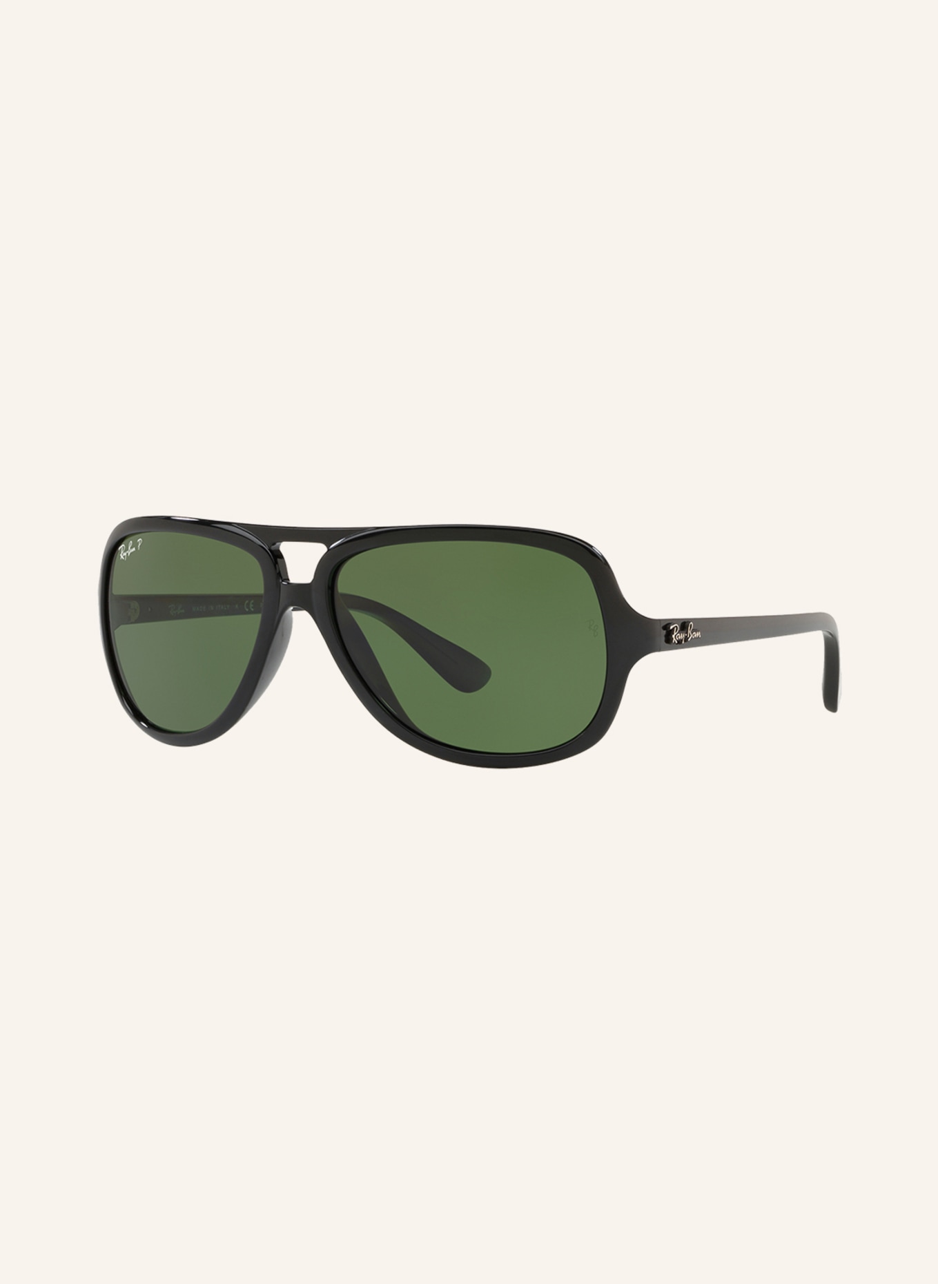 Ray-Ban Sonnenbrille RB4162: 601/2P SCHWARZ/ GRÜN POLARISIERT