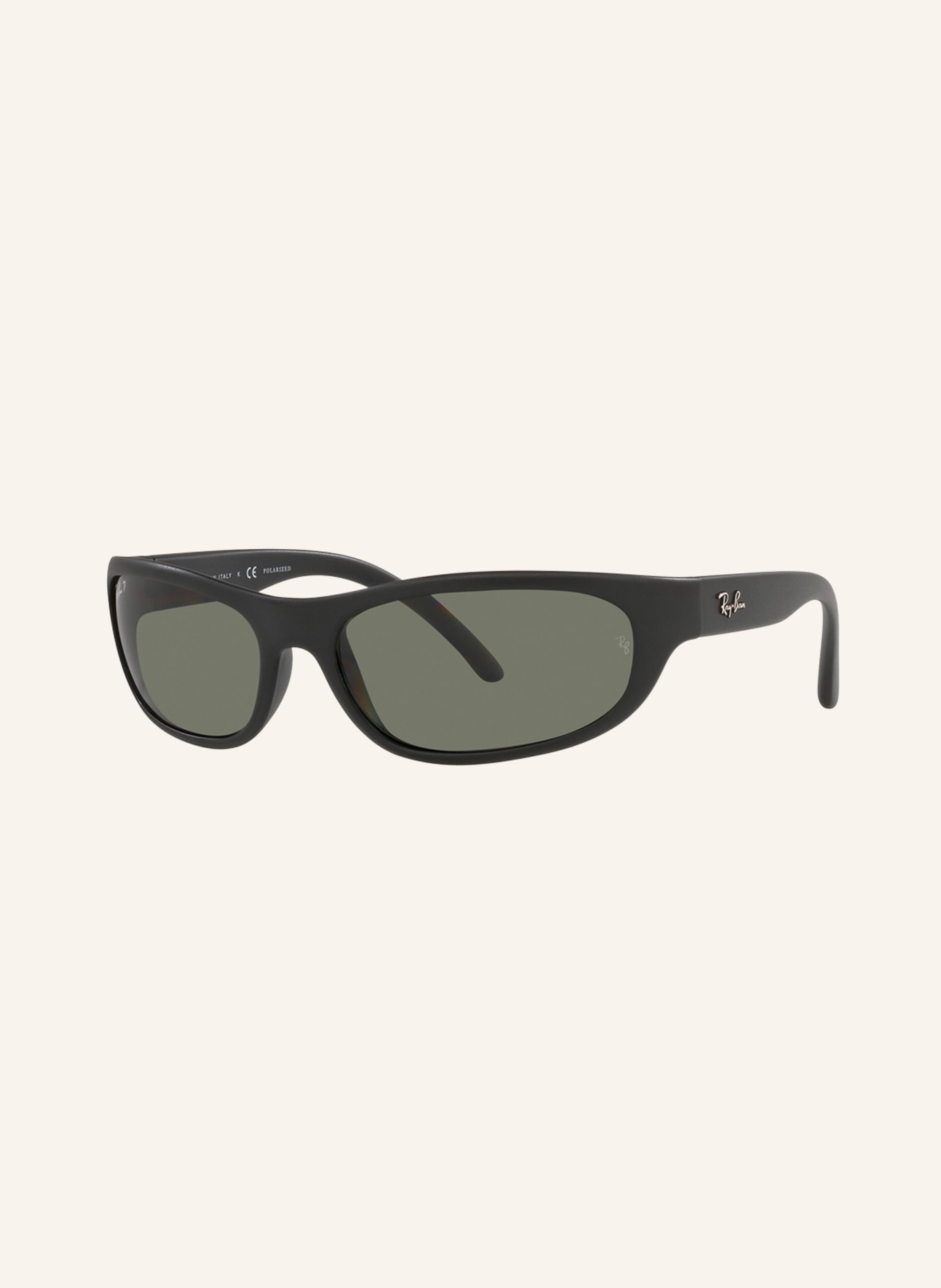 Ray-Ban Sunglasses RB4033, Color: 601S48 MATTE BLACK/GREEN POLARIZED (Image 1)