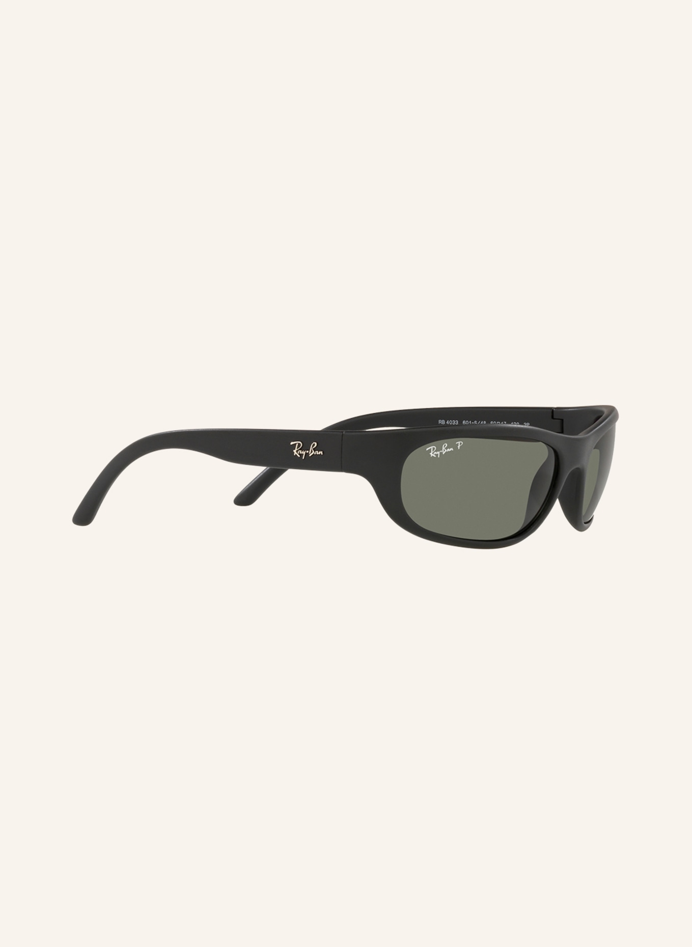 Ray-Ban Sunglasses RB4033, Color: 601S48 MATTE BLACK/GREEN POLARIZED (Image 3)
